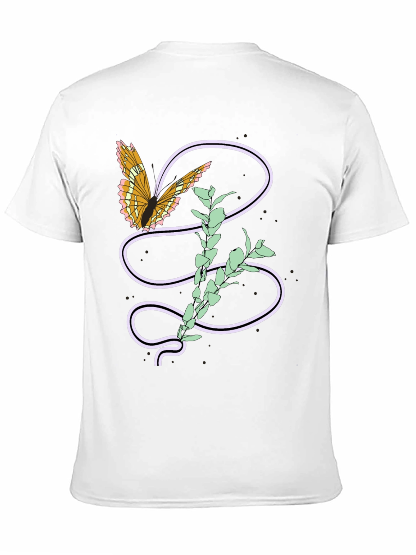 Butterfly and Plant Graphic Tee