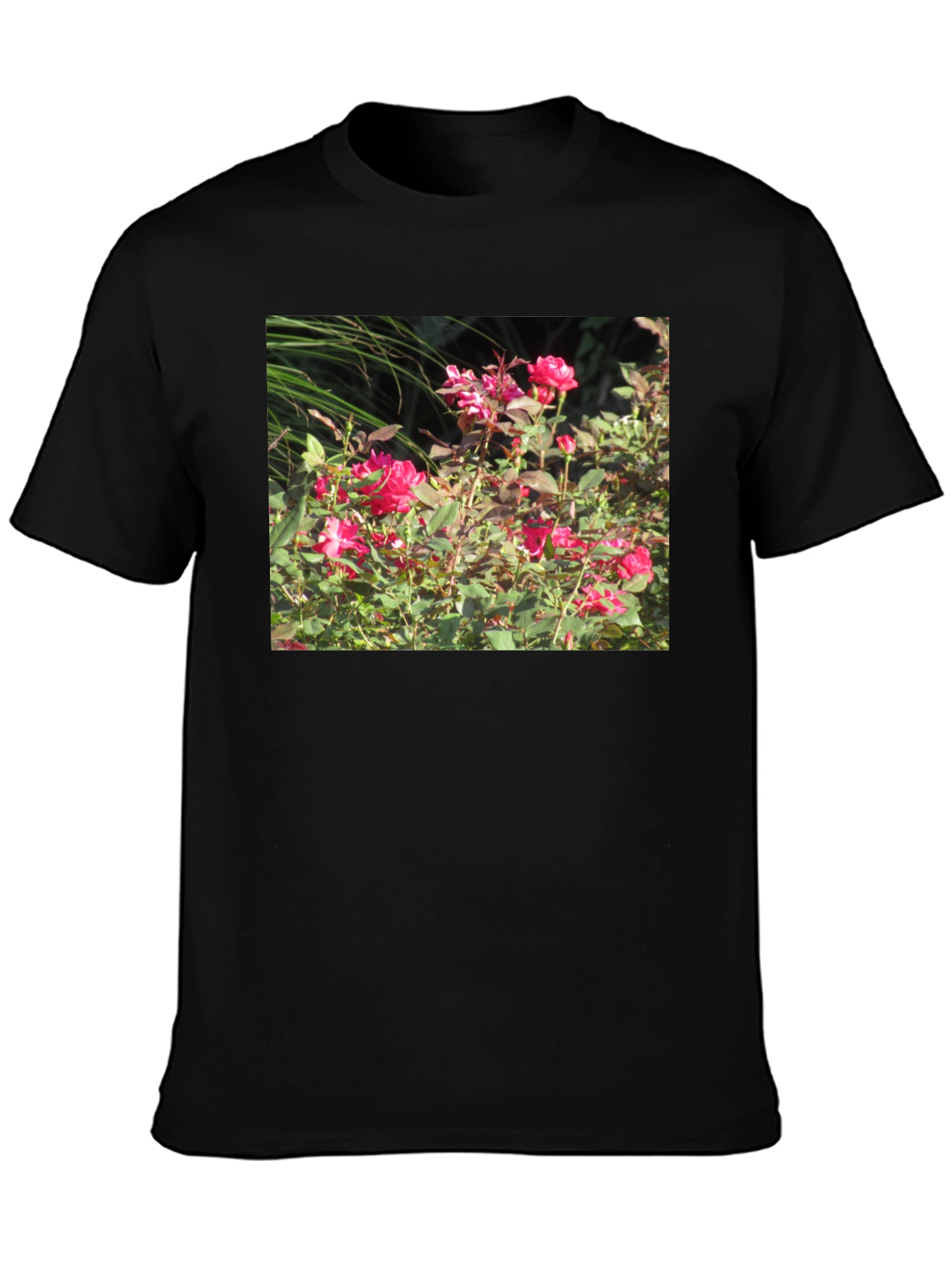 Floral Rose Garden Graphic Tee - Soft Cotton Blend
