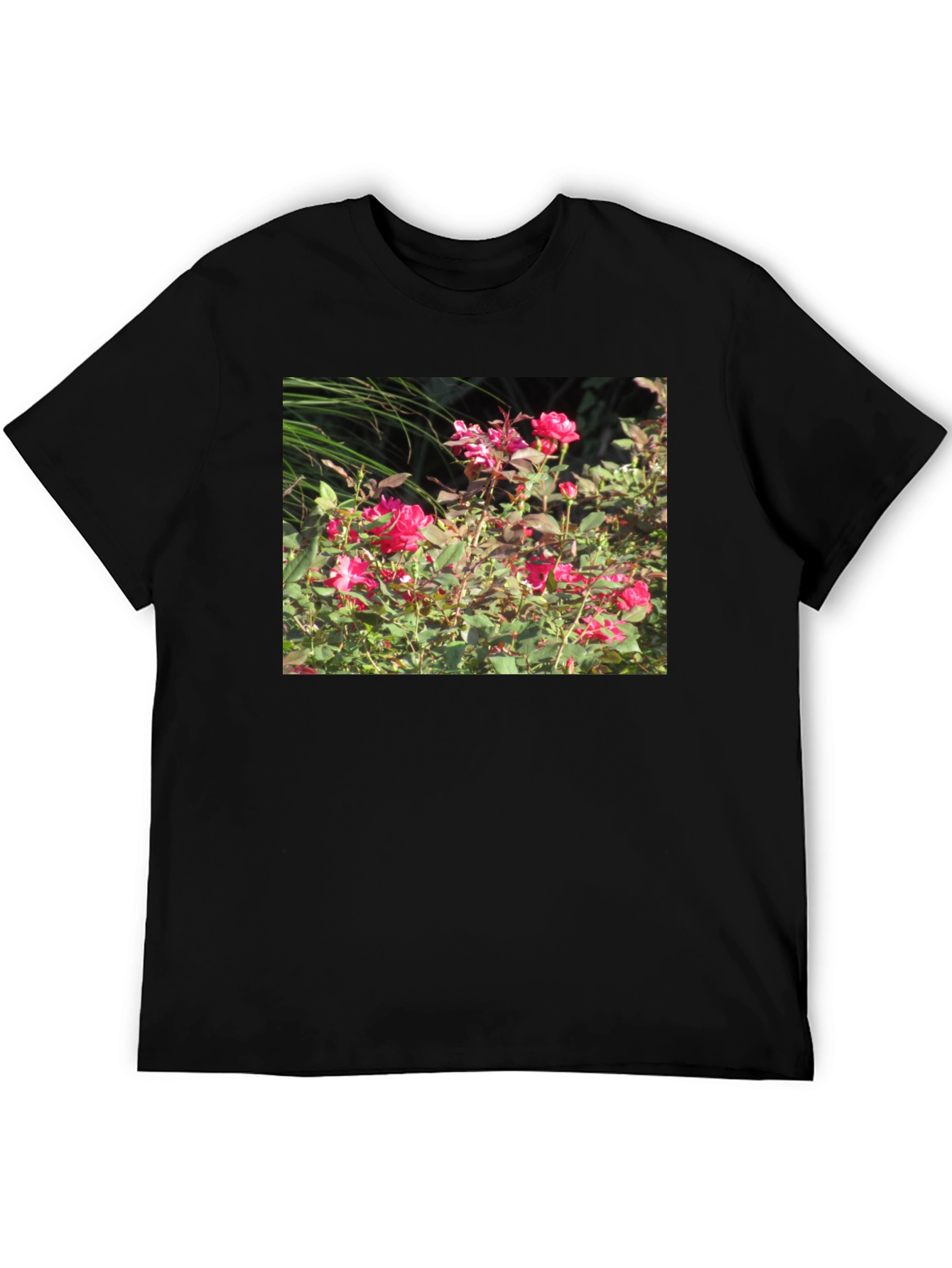 Floral Rose Garden Graphic Tee - Soft Cotton Blend