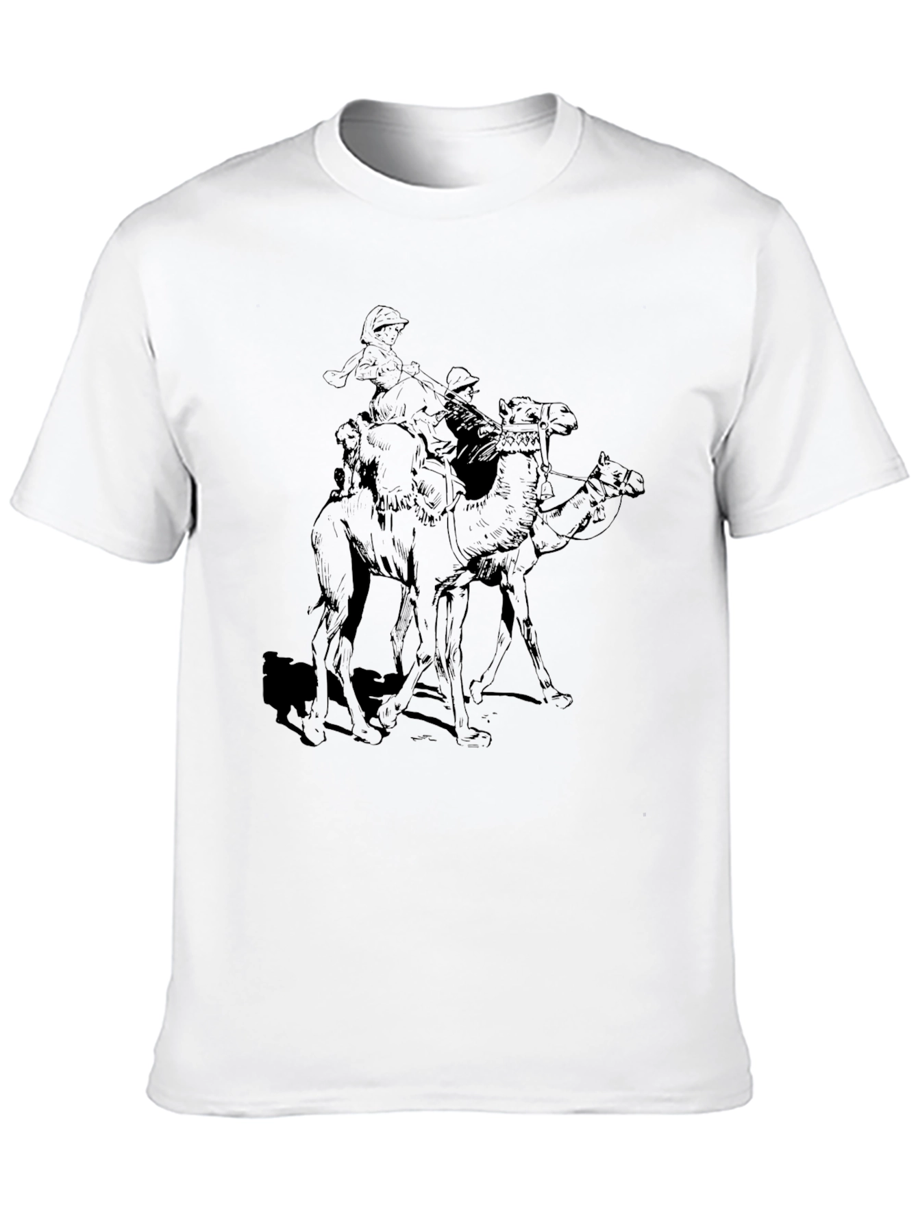 Camel Riders Graphic Black T-Shirt