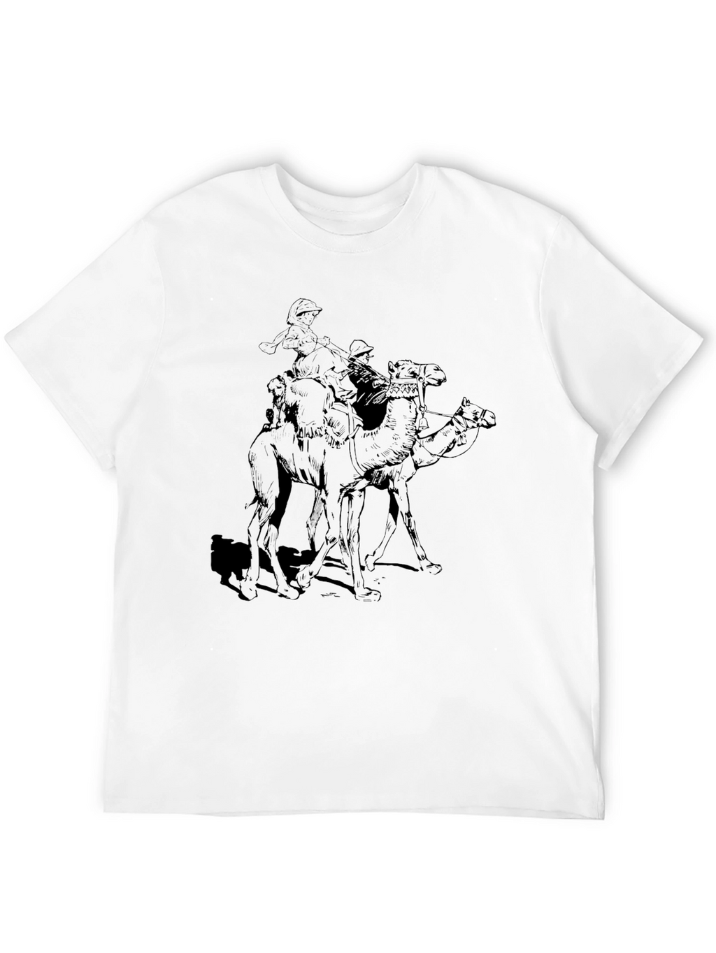 Camel Riders Graphic Black T-Shirt