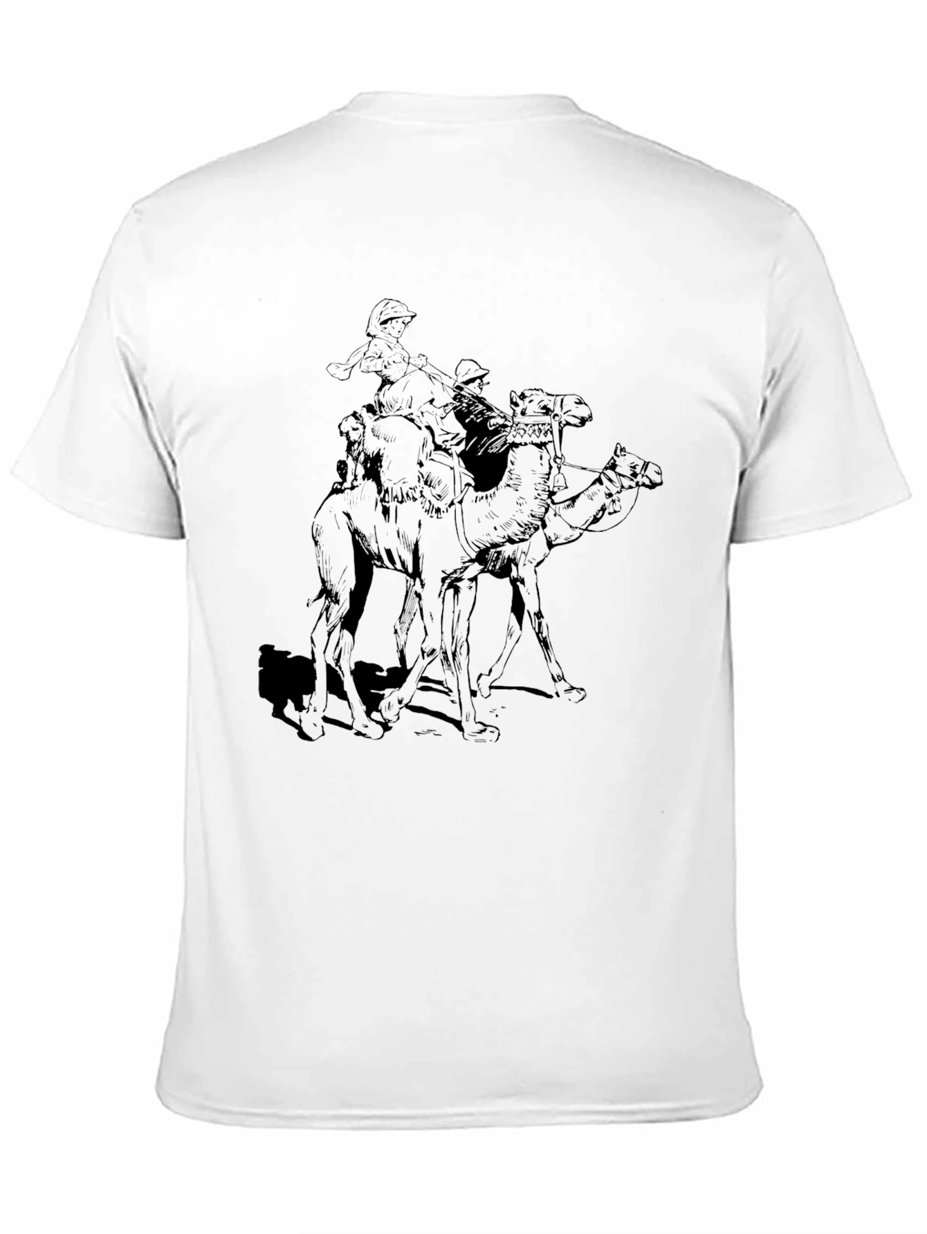 Camel Riders Graphic Black T-Shirt