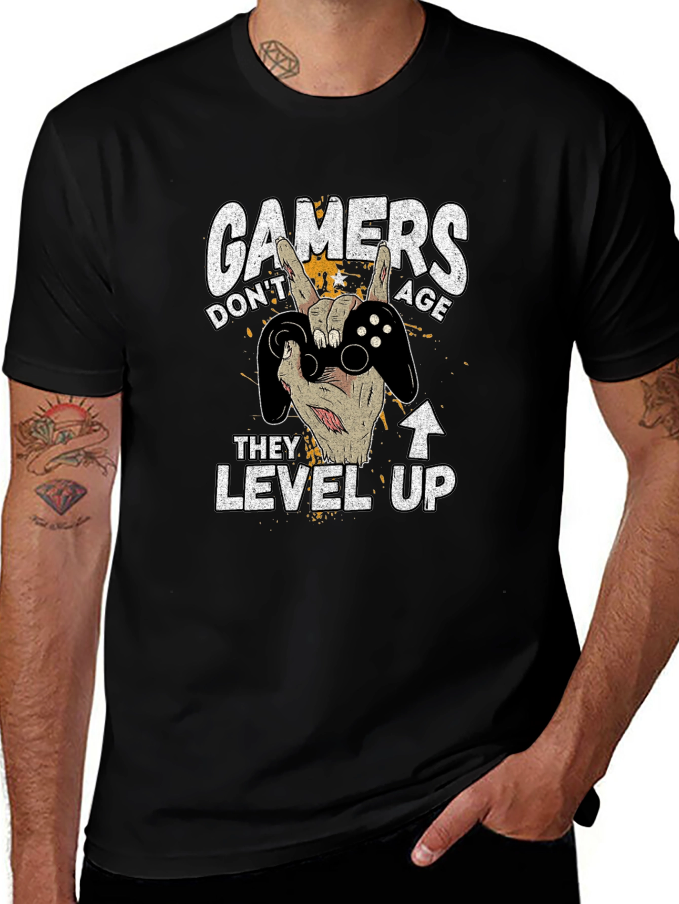 Gamers Dont Age T-Shirt - Level Up