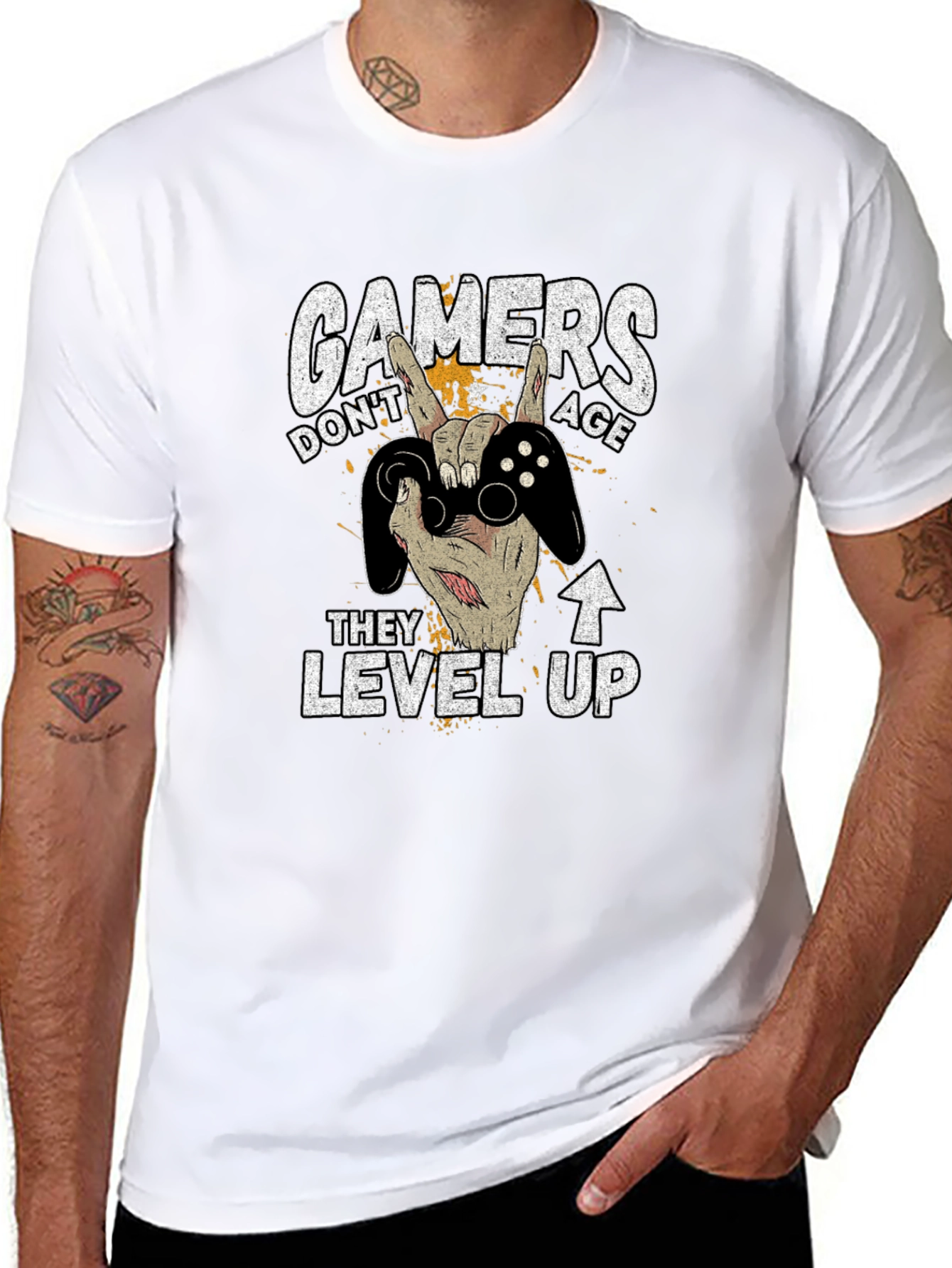 Gamers Dont Age T-Shirt - Level Up