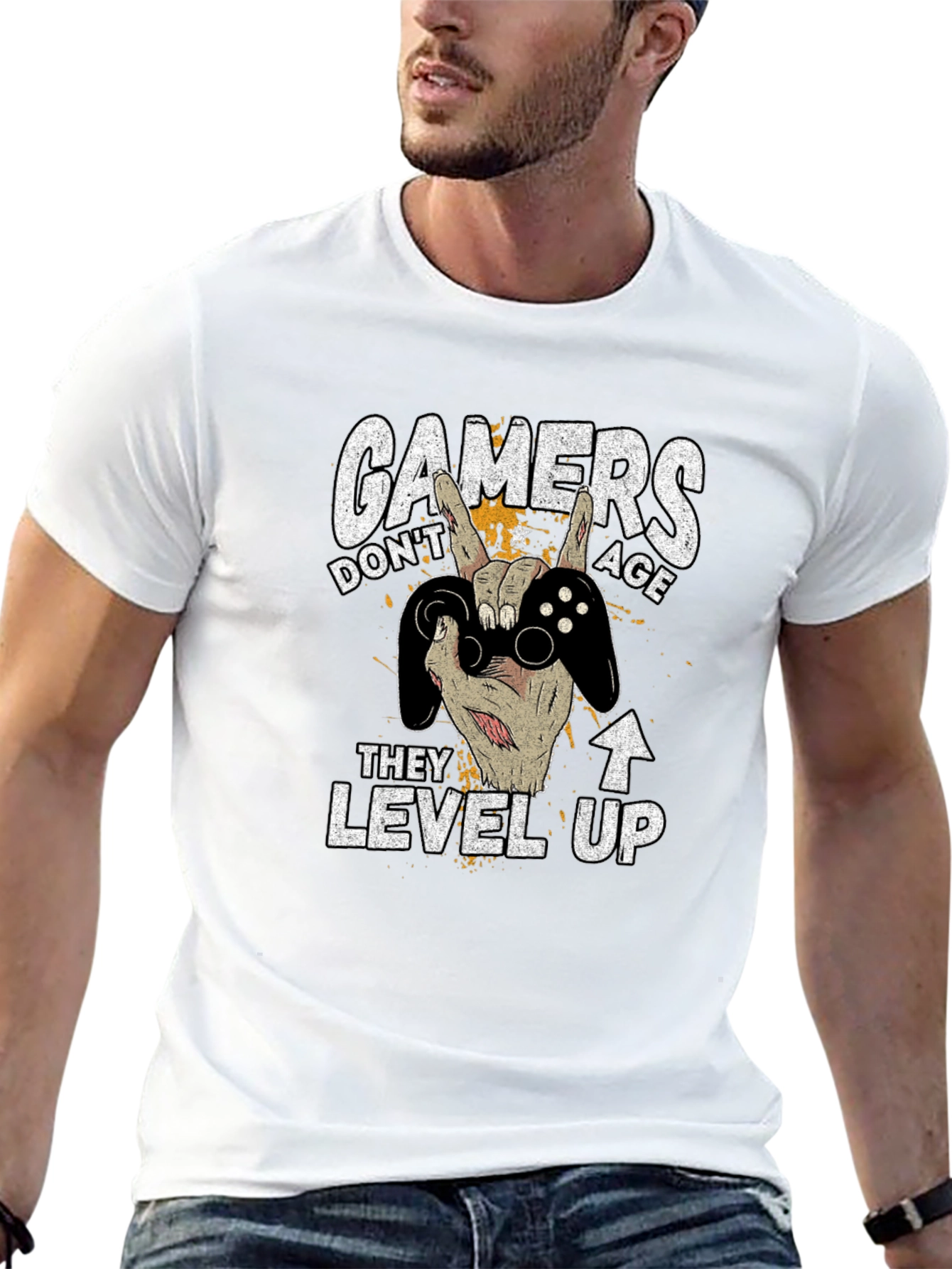 Gamers Dont Age T-Shirt - Level Up