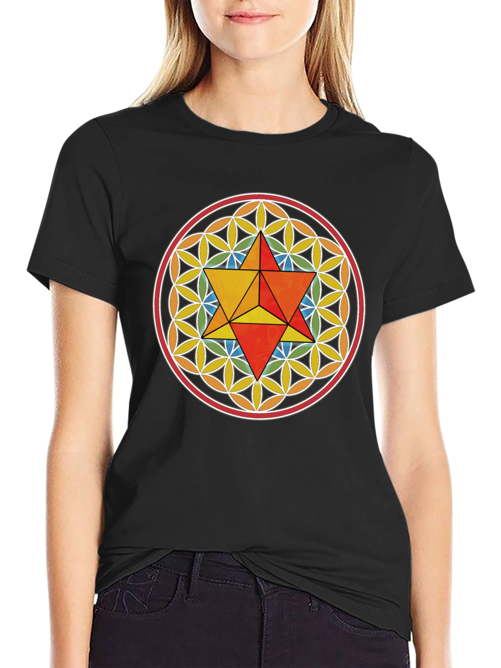 Merkaba Flower of Life Graphic Tee
