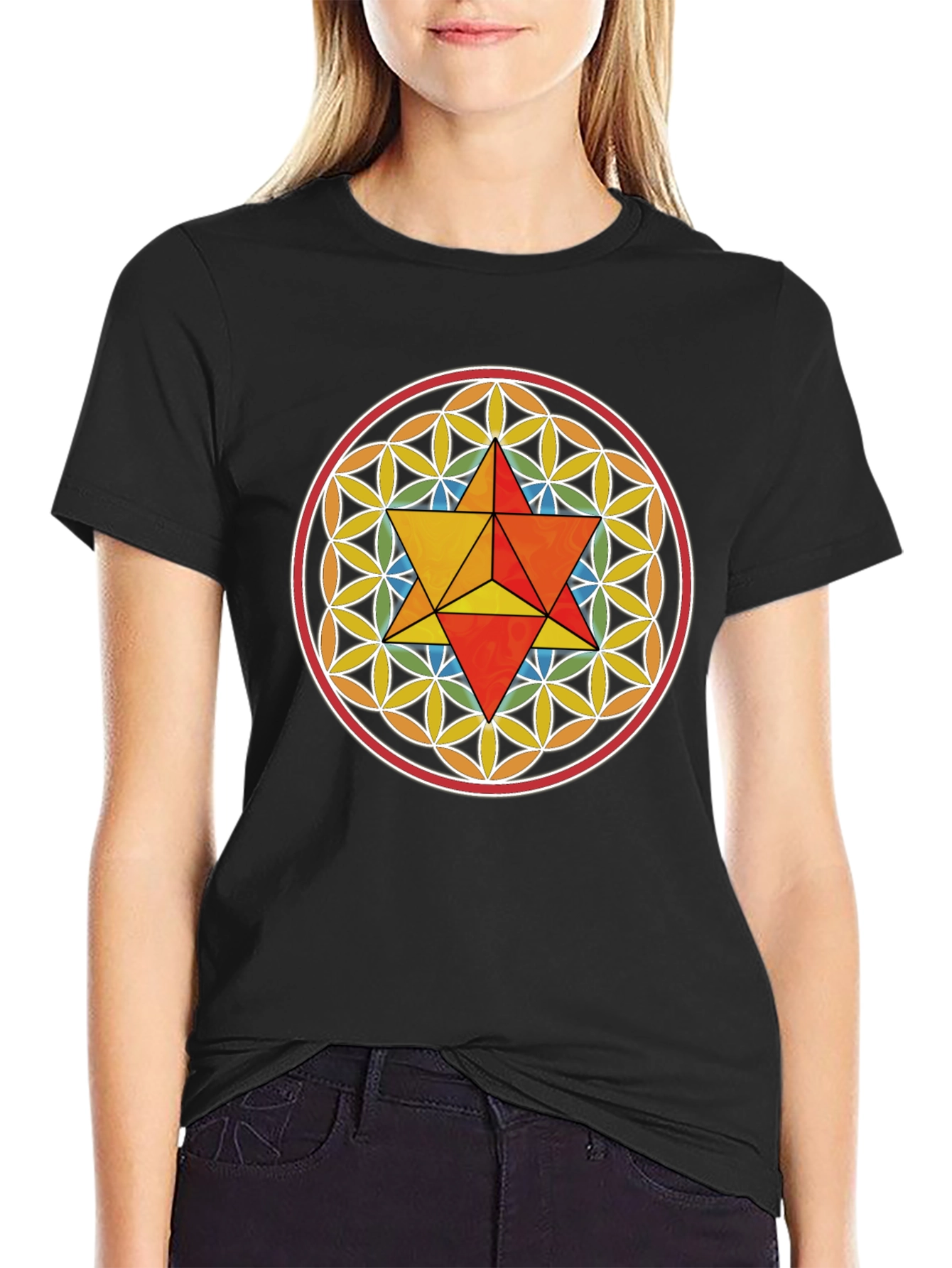 Merkaba Flower of Life Graphic Tee