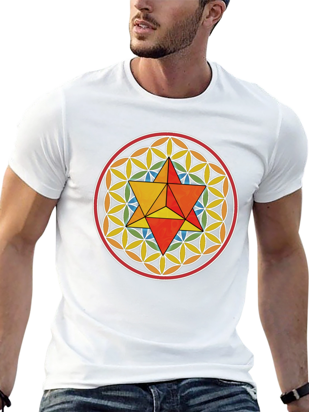 Merkaba Flower of Life Graphic Tee