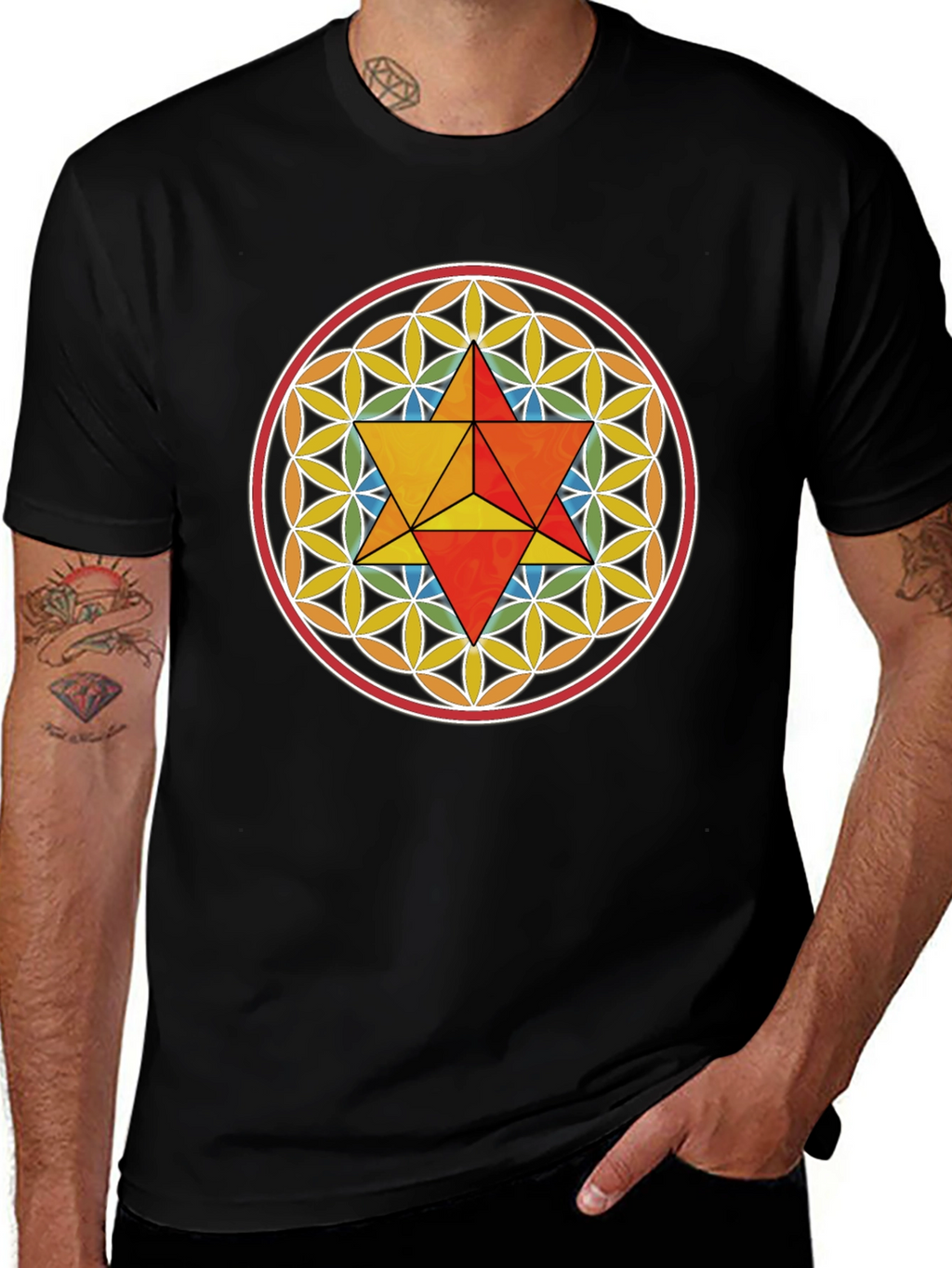 Merkaba Flower of Life Graphic Tee