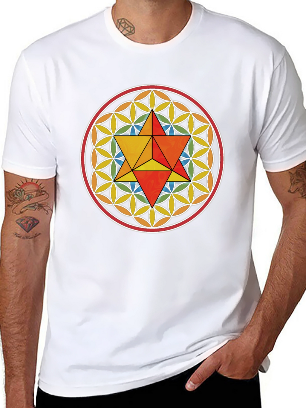 Merkaba Flower of Life Graphic Tee
