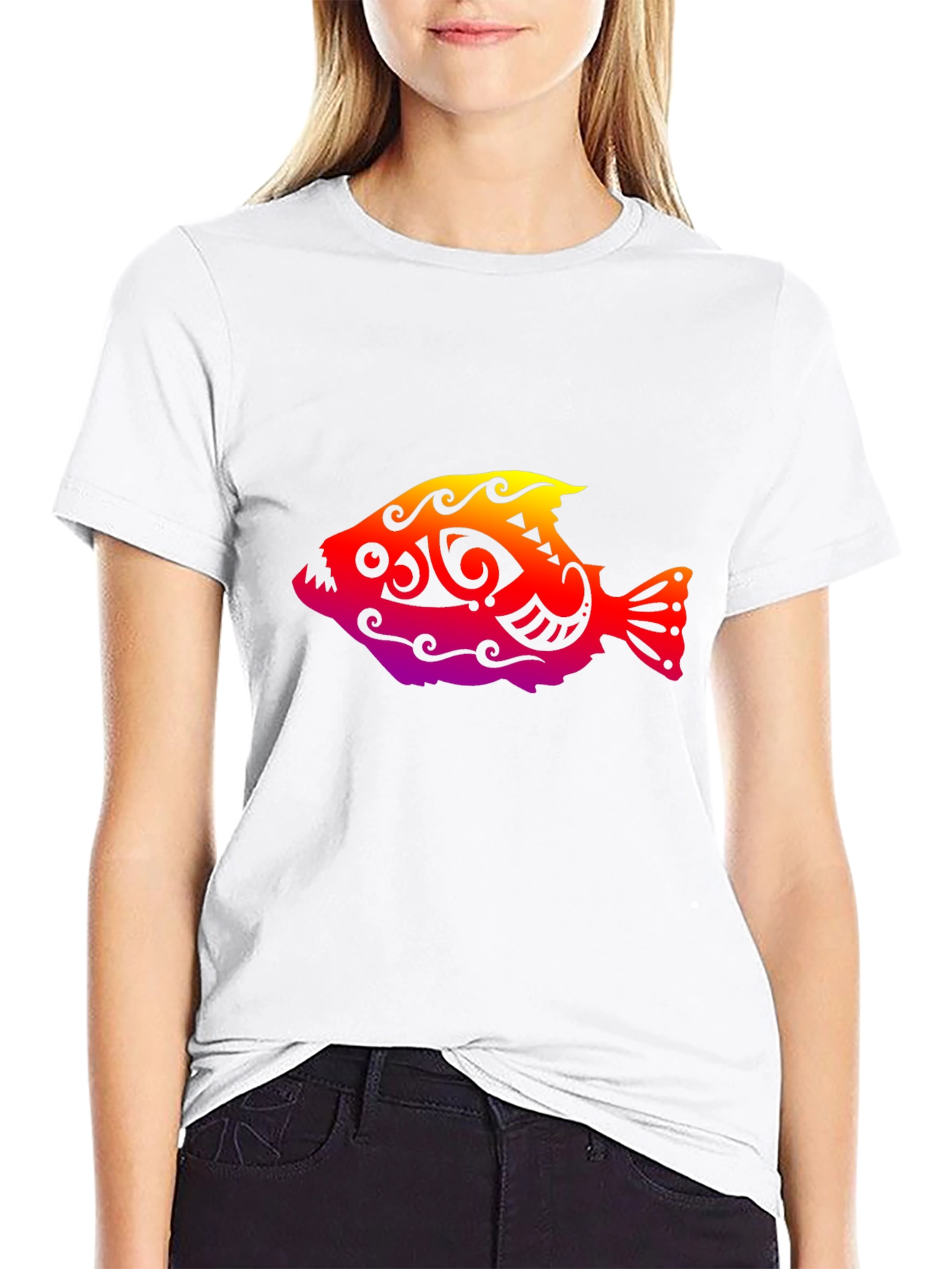 Tribal Fish Graphic Tee