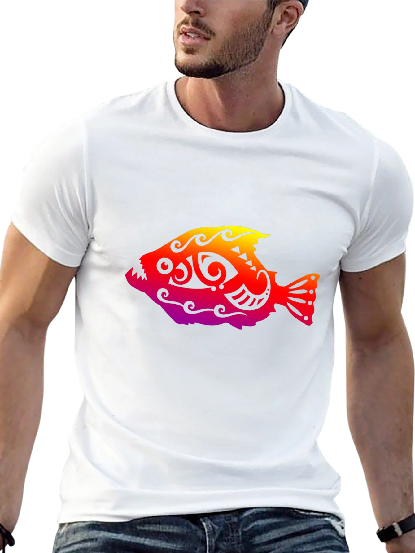 Tribal Fish Graphic Tee