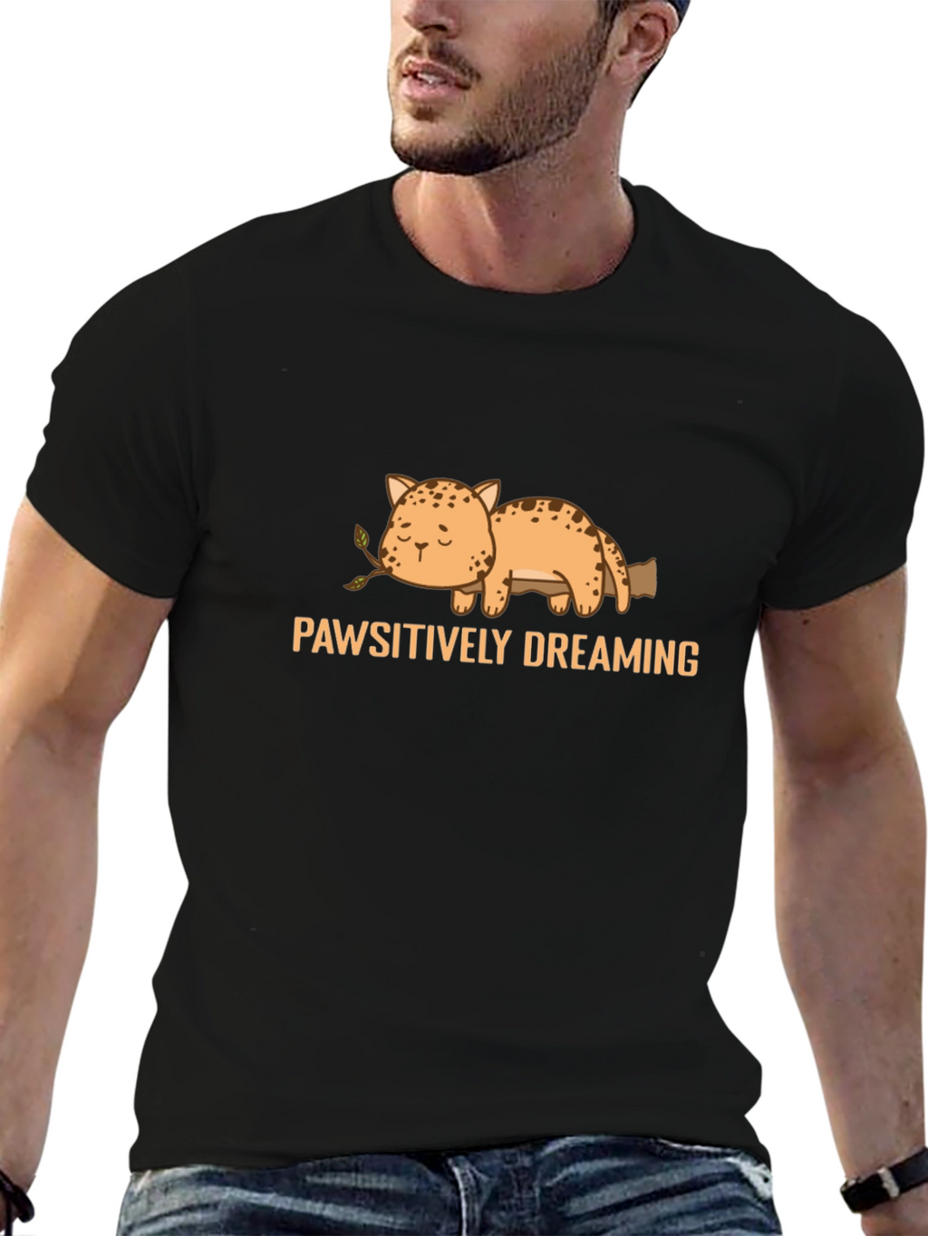 Pawsitively Dreaming Cat T-Shirt