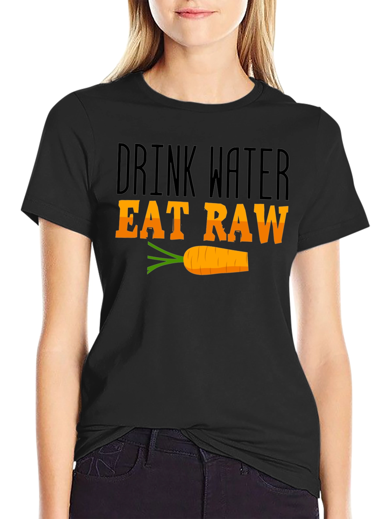 Drink Water Eat Raw Graphic T-Shirt