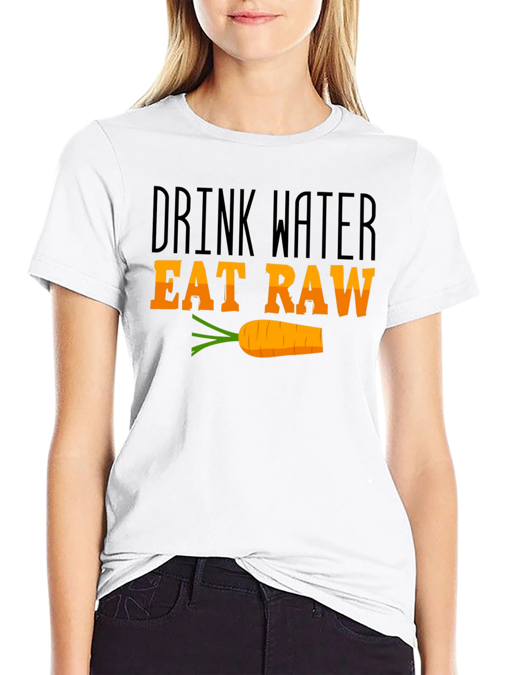 Drink Water Eat Raw Graphic T-Shirt