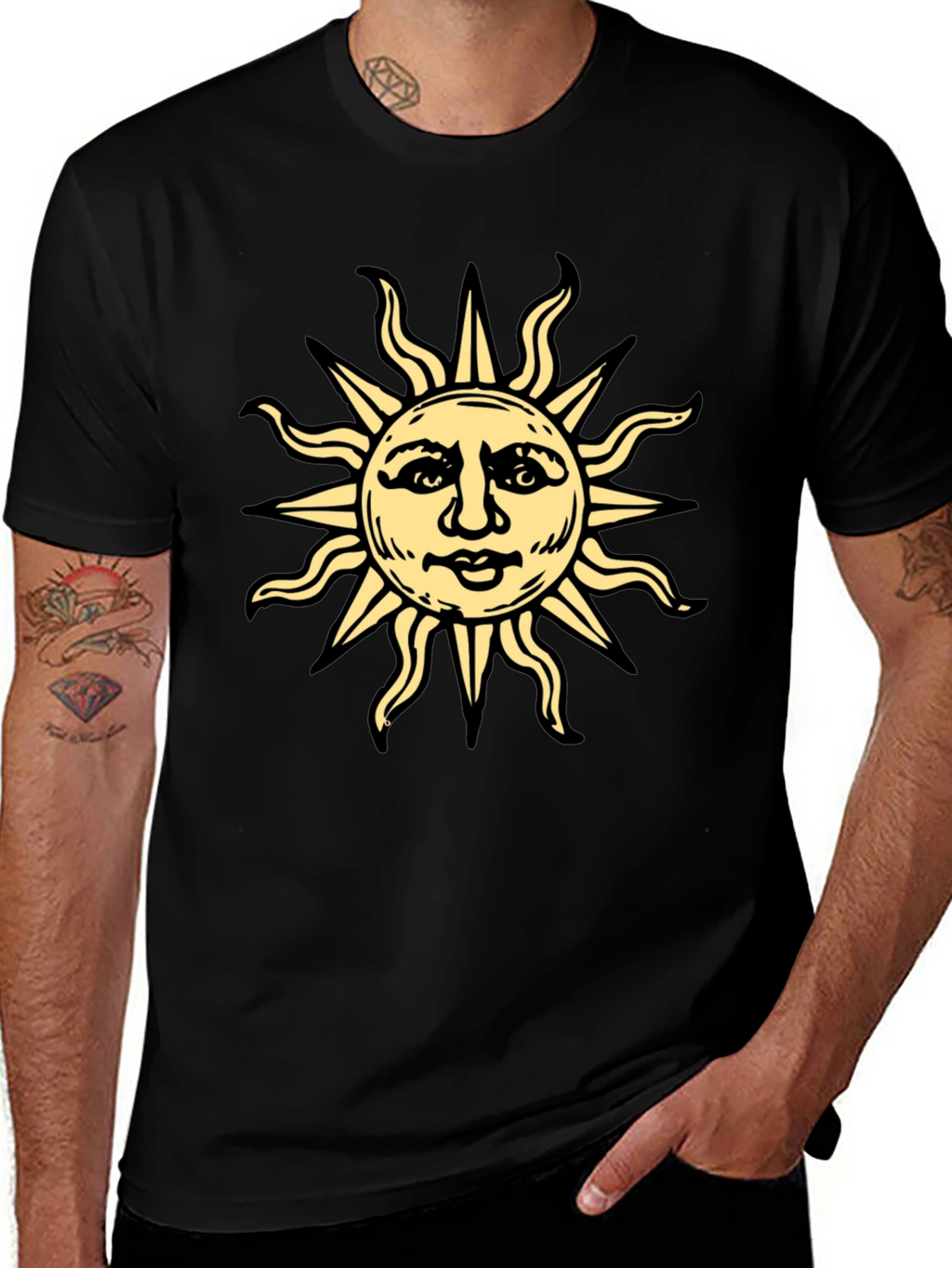 Sun Graphic Tee - Unique Design Soft Cotton