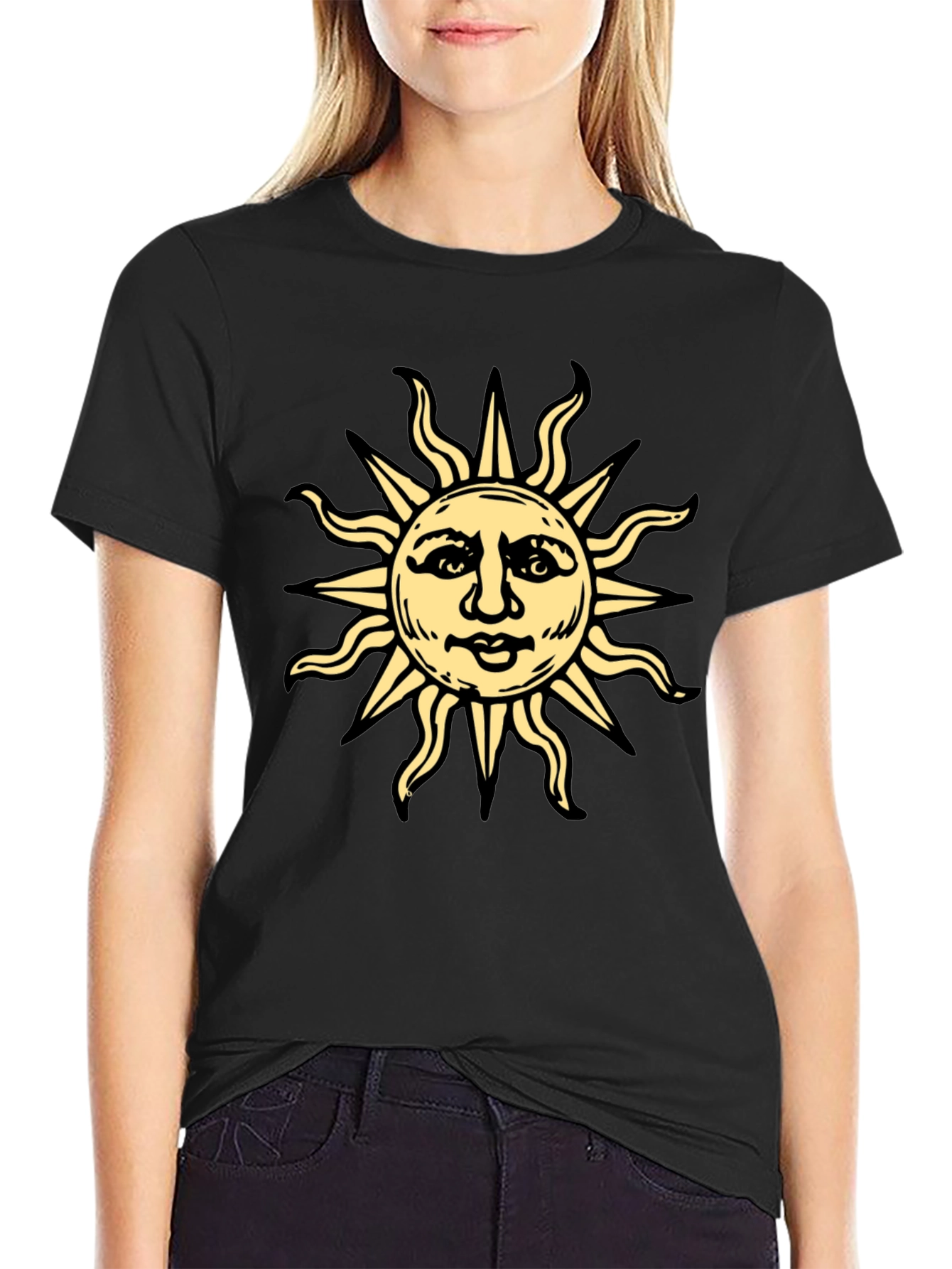 Sun Graphic Tee - Unique Design Soft Cotton