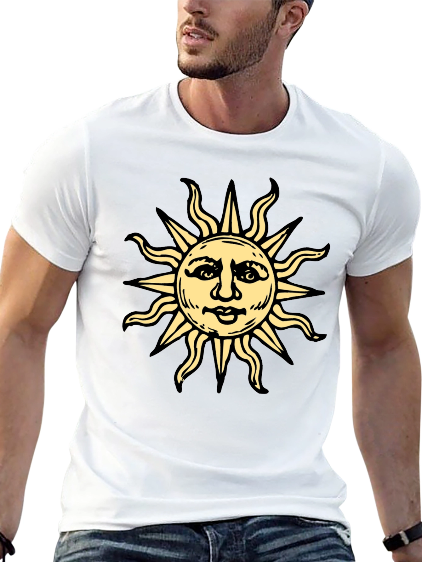 Sun Graphic Tee - Unique Design Soft Cotton
