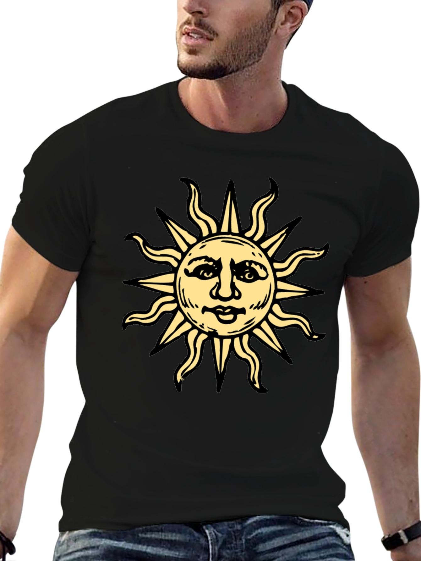 Sun Graphic Tee - Unique Design Soft Cotton