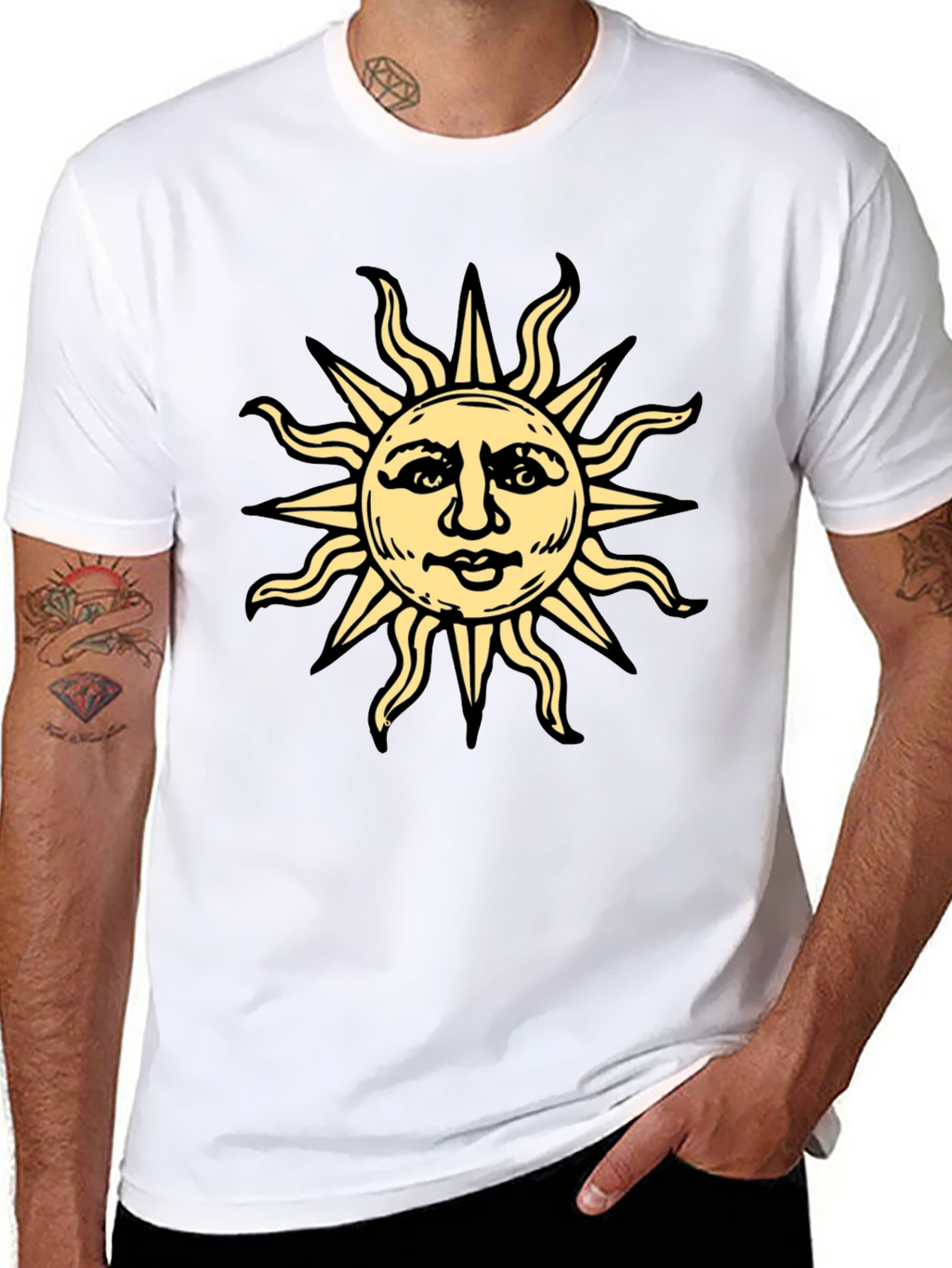 Sun Graphic Tee - Unique Design Soft Cotton