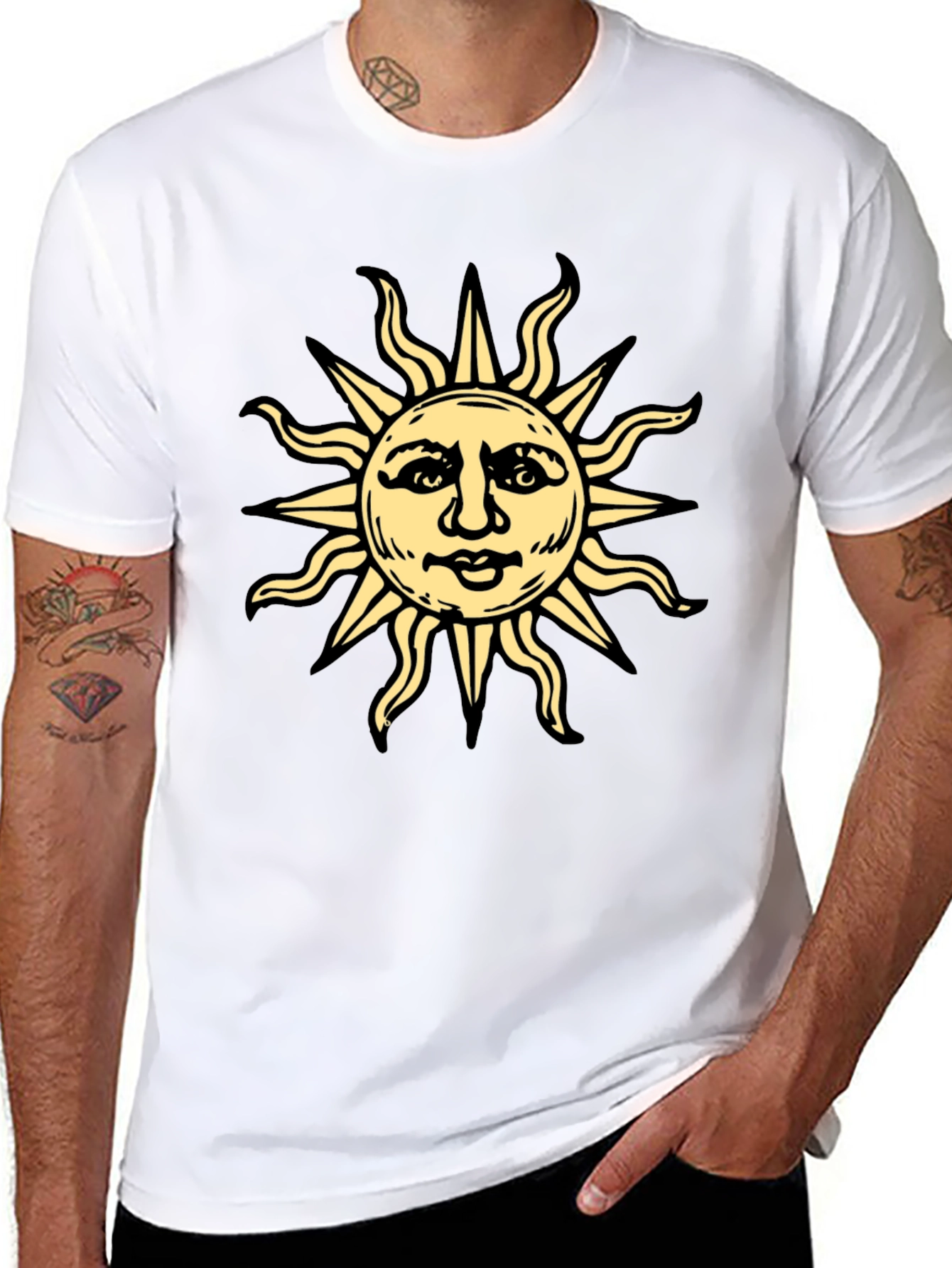Sun Graphic Tee - Unique Design Soft Cotton