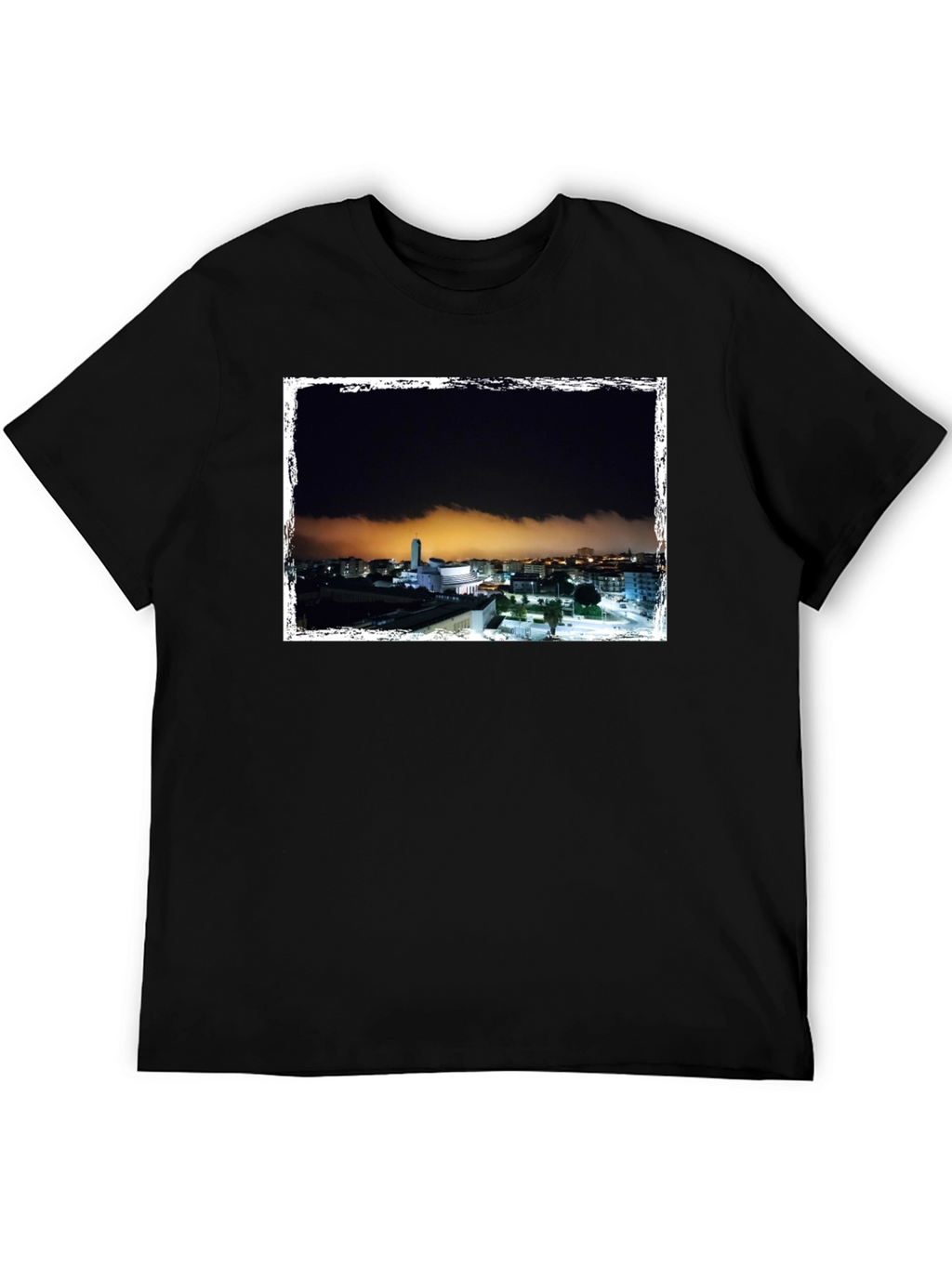 Night Scene Graphic Tee - Black