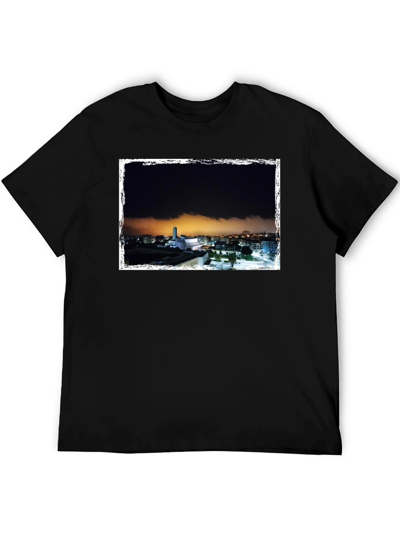 Night Scene Graphic Tee - Black
