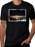 Night Scene Graphic Tee - Black