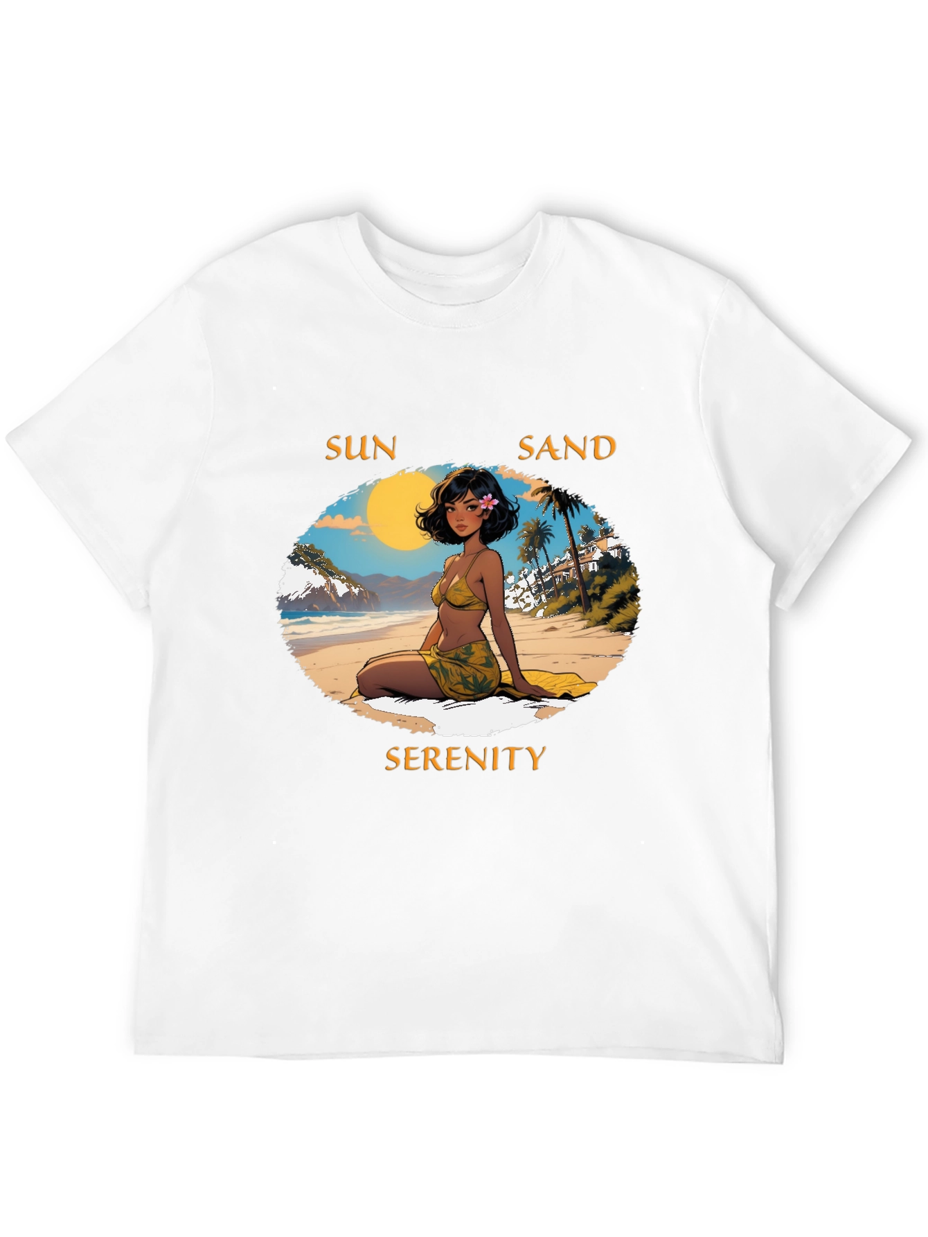 Sun Sand Serenity Graphic Tee - Beach Vibes T-Shirt