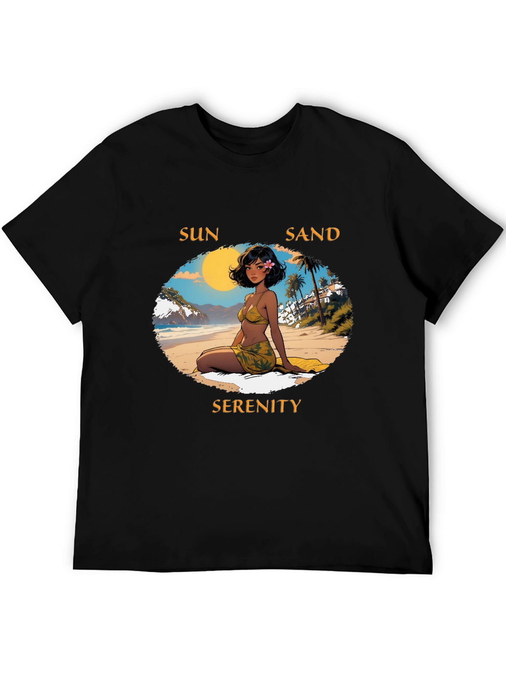 Sun Sand Serenity Graphic Tee - Beach Vibes T-Shirt