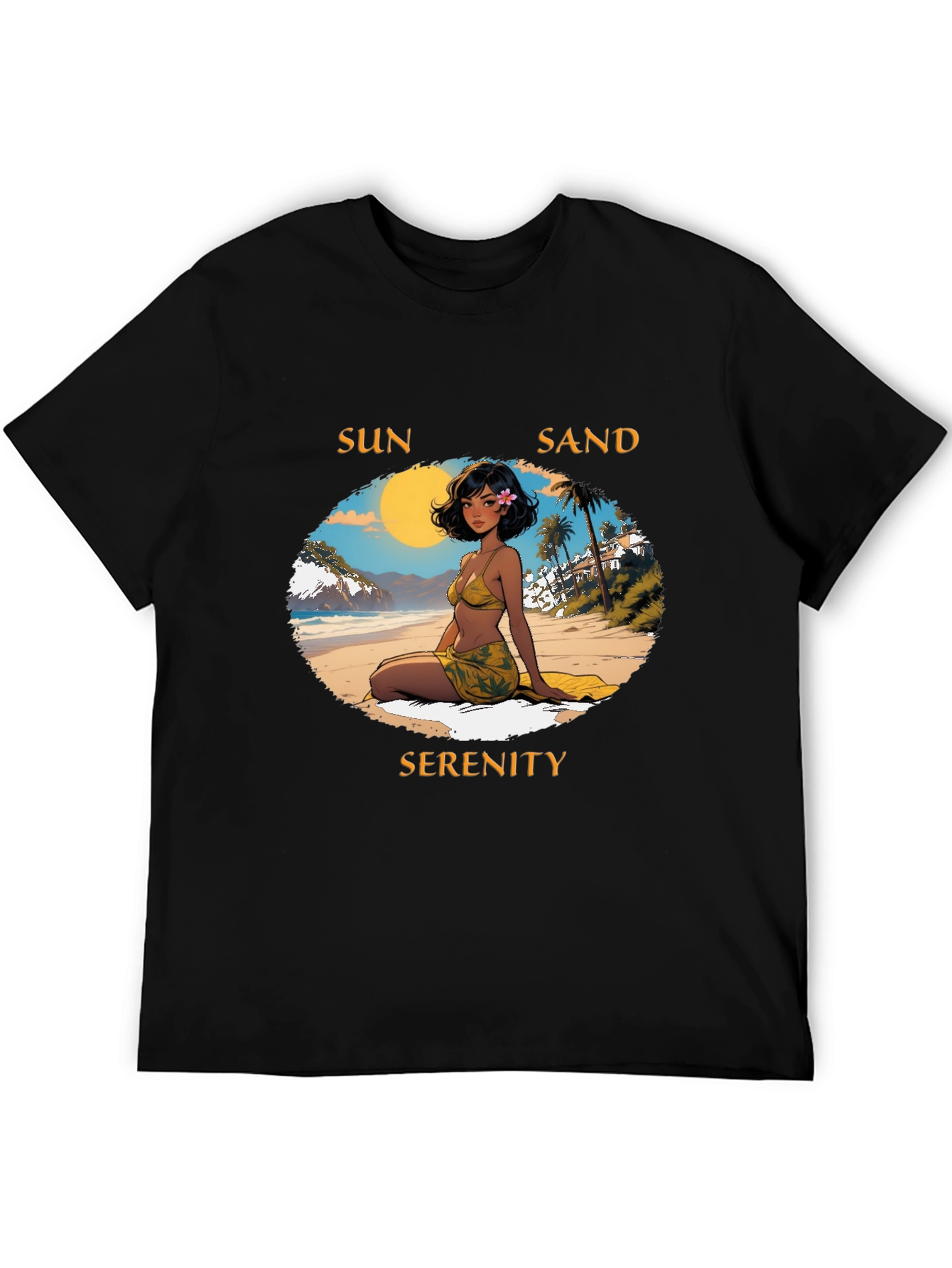 Sun Sand Serenity Graphic Tee - Beach Vibes T-Shirt
