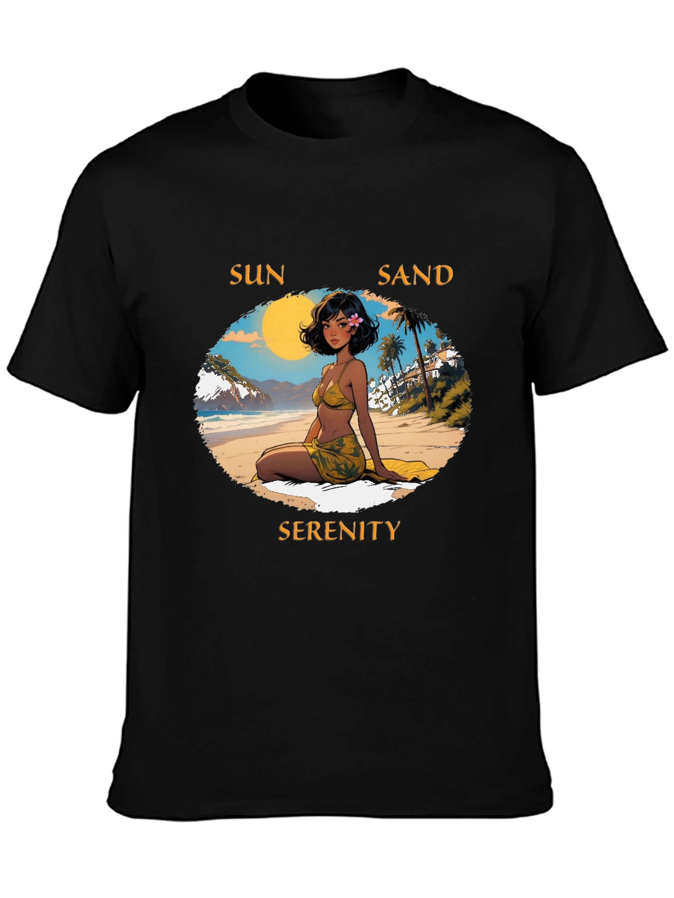 Sun Sand Serenity Graphic Tee - Beach Vibes T-Shirt