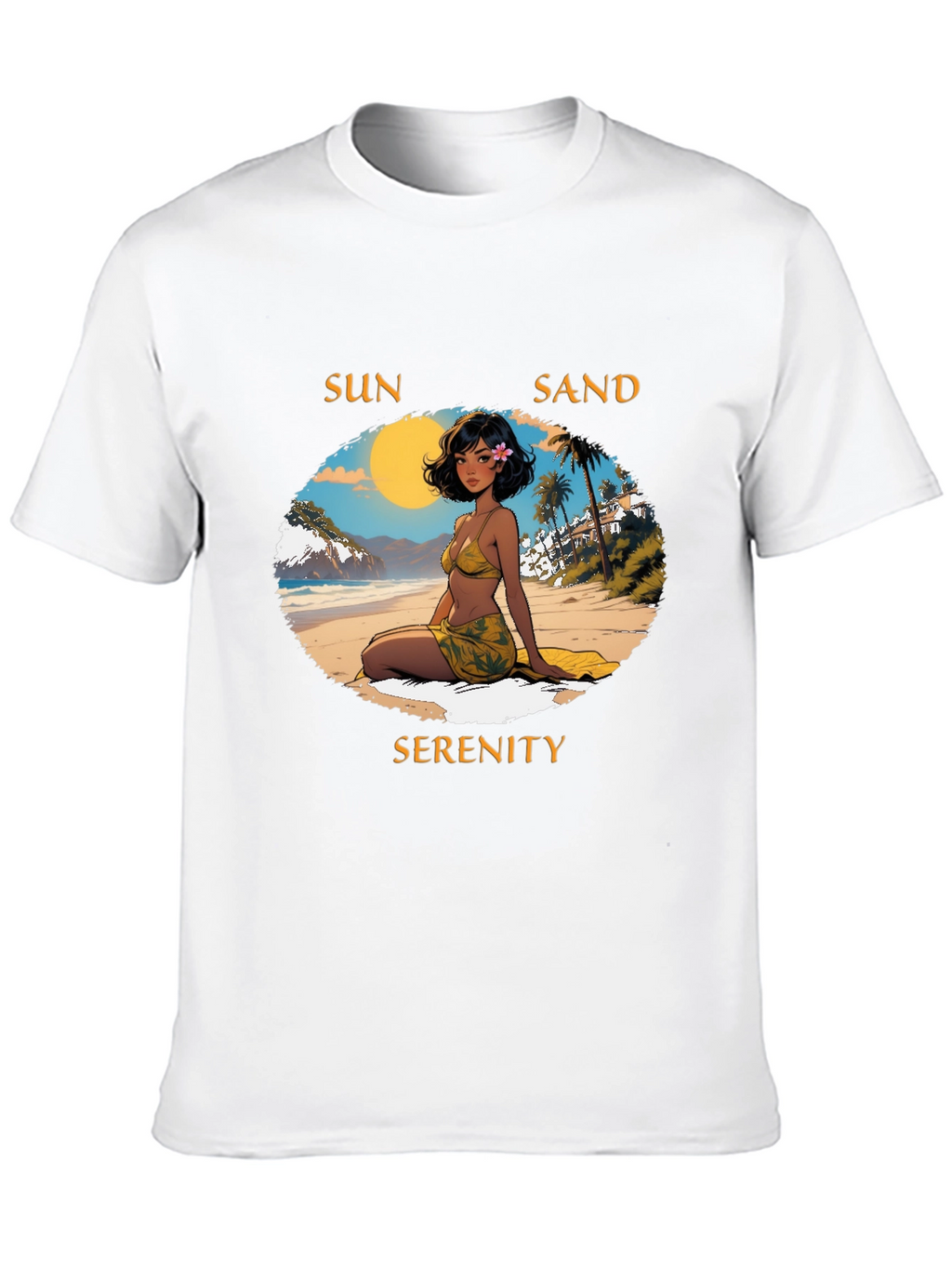 Sun Sand Serenity Graphic Tee - Beach Vibes T-Shirt