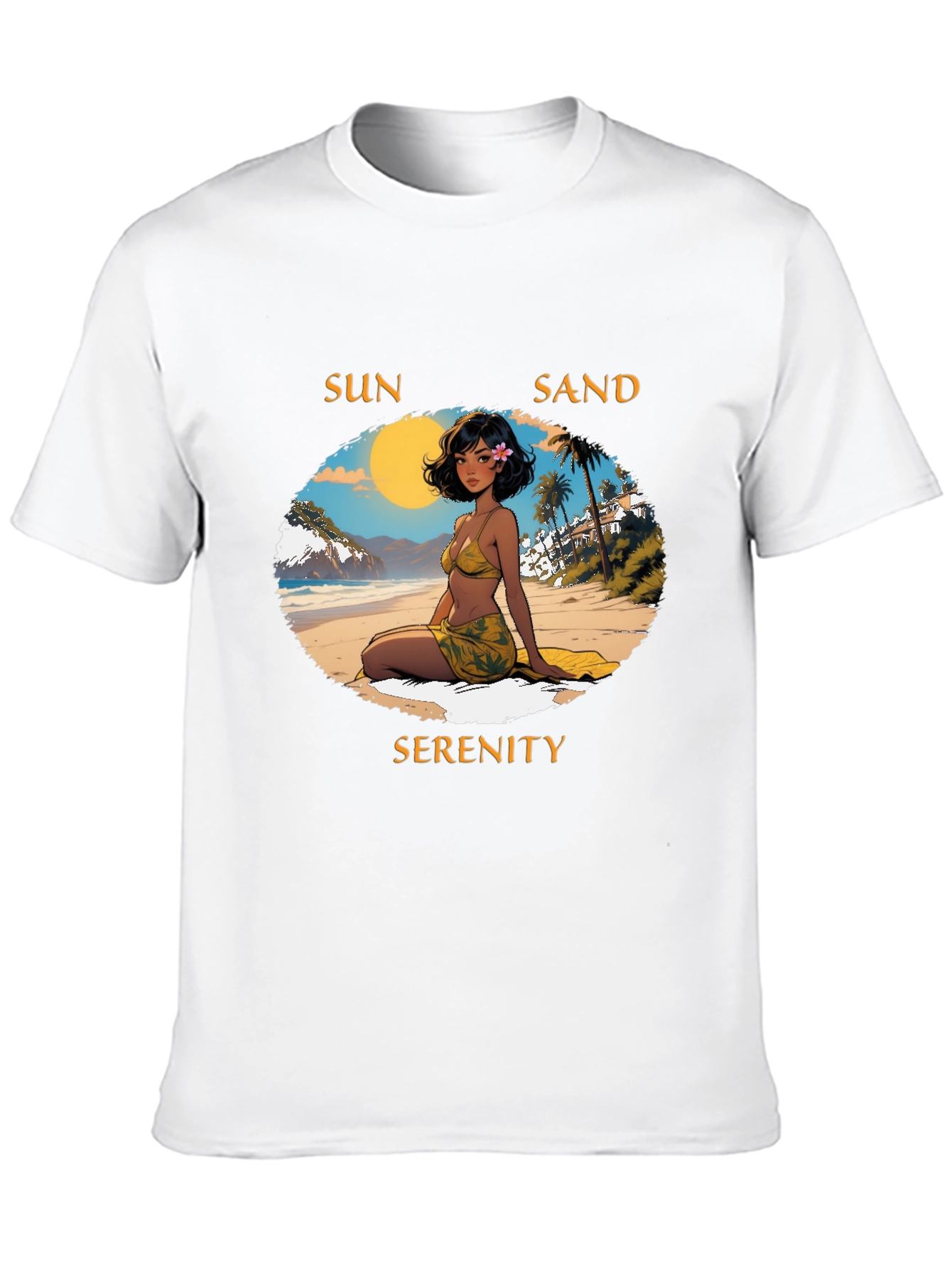 Sun Sand Serenity Graphic Tee - Beach Vibes T-Shirt