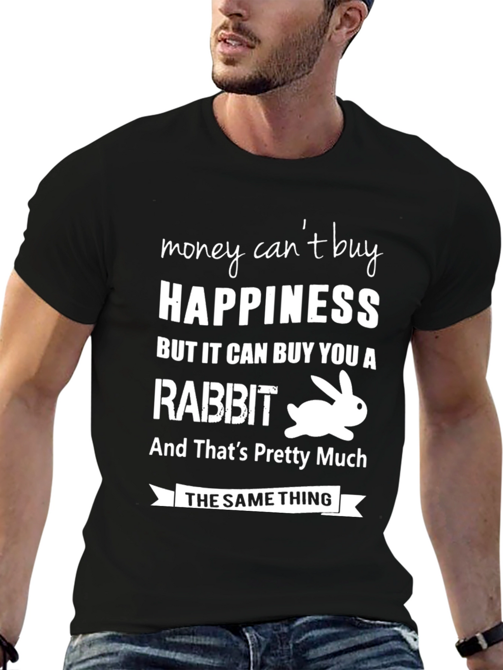Funny Rabbit Happiness T-Shirt