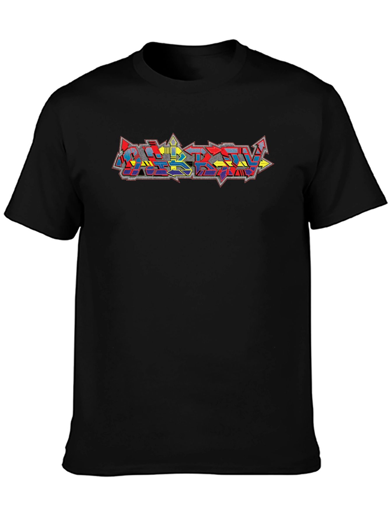 Graffiti Style Graphic Black T-Shirt