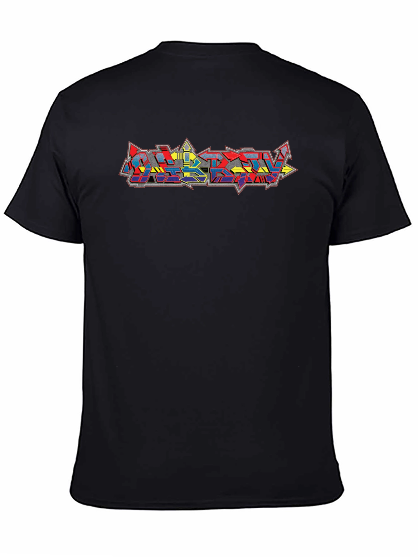 Graffiti Style Graphic Black T-Shirt