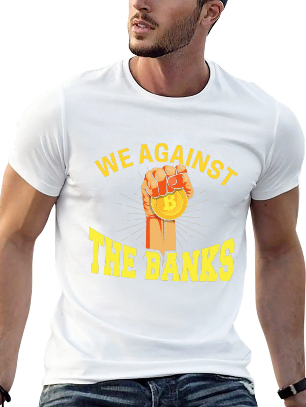 We Against The Banks Bitcoin T-Shirt