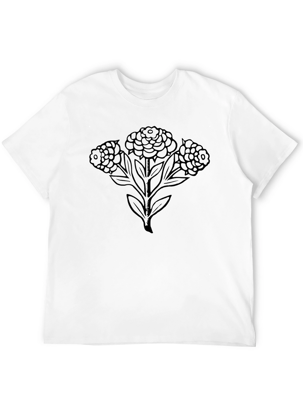 Black Floral Print Tee - Mens Casual Style