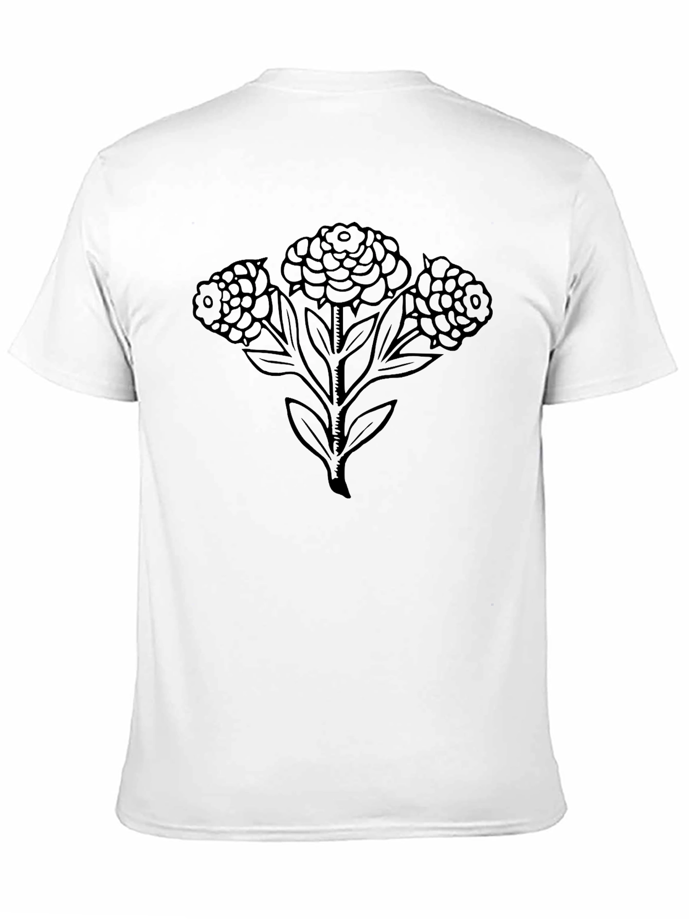 Black Floral Print Tee - Mens Casual Style