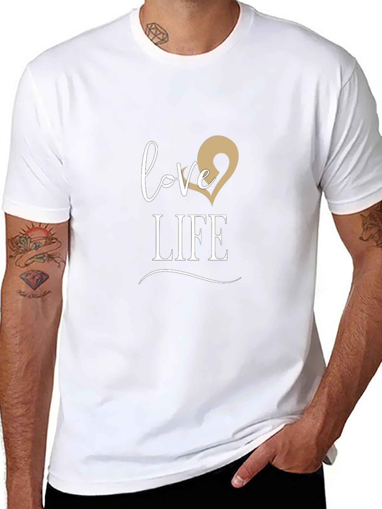 Love Life Graphic T-Shirt - Stylish Mens Tee