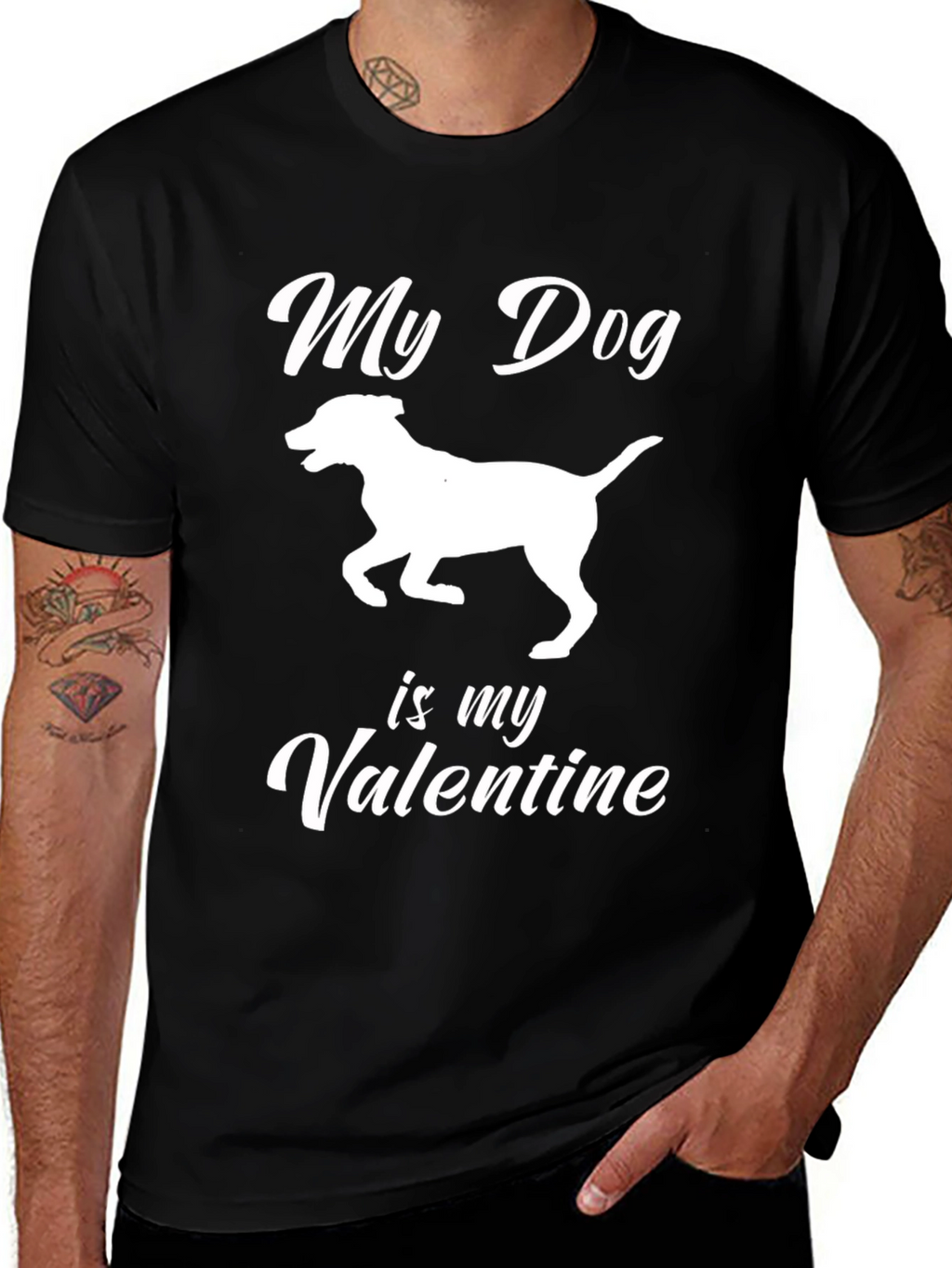 My Dog Is My Valentine Graphic Tee
