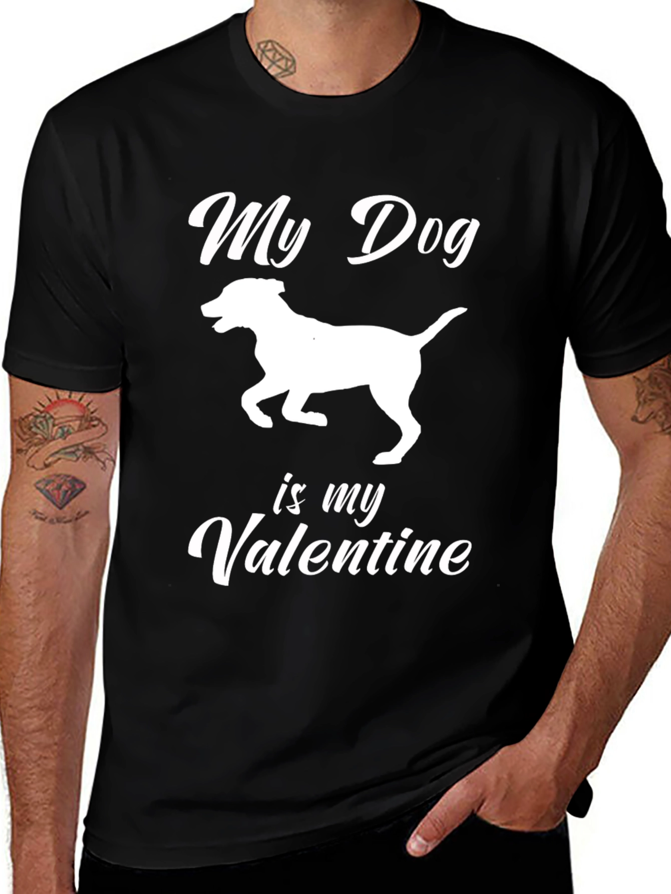 My Dog Is My Valentine Graphic Tee