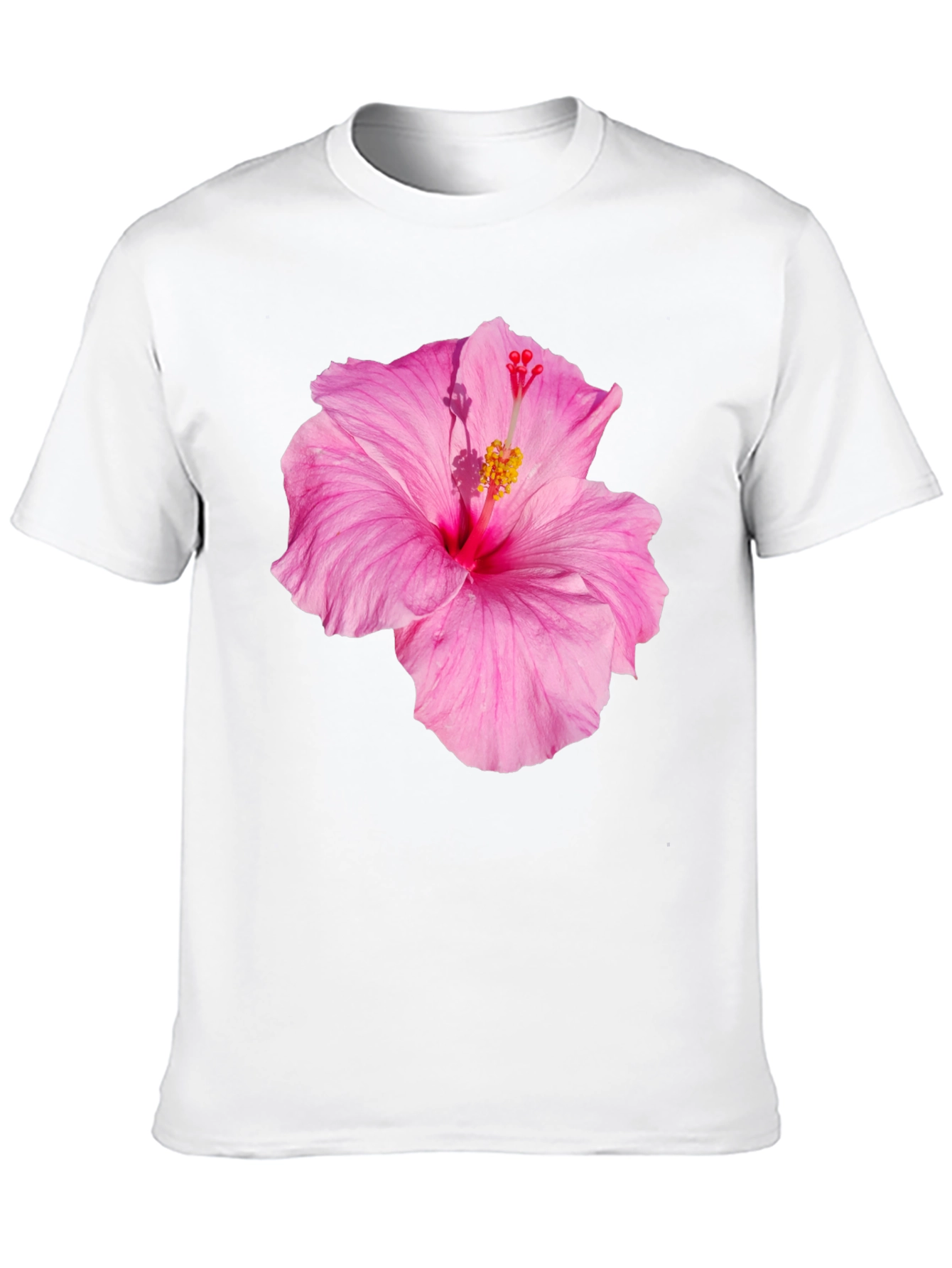 Hibiscus Flower Graphic Black T-Shirt