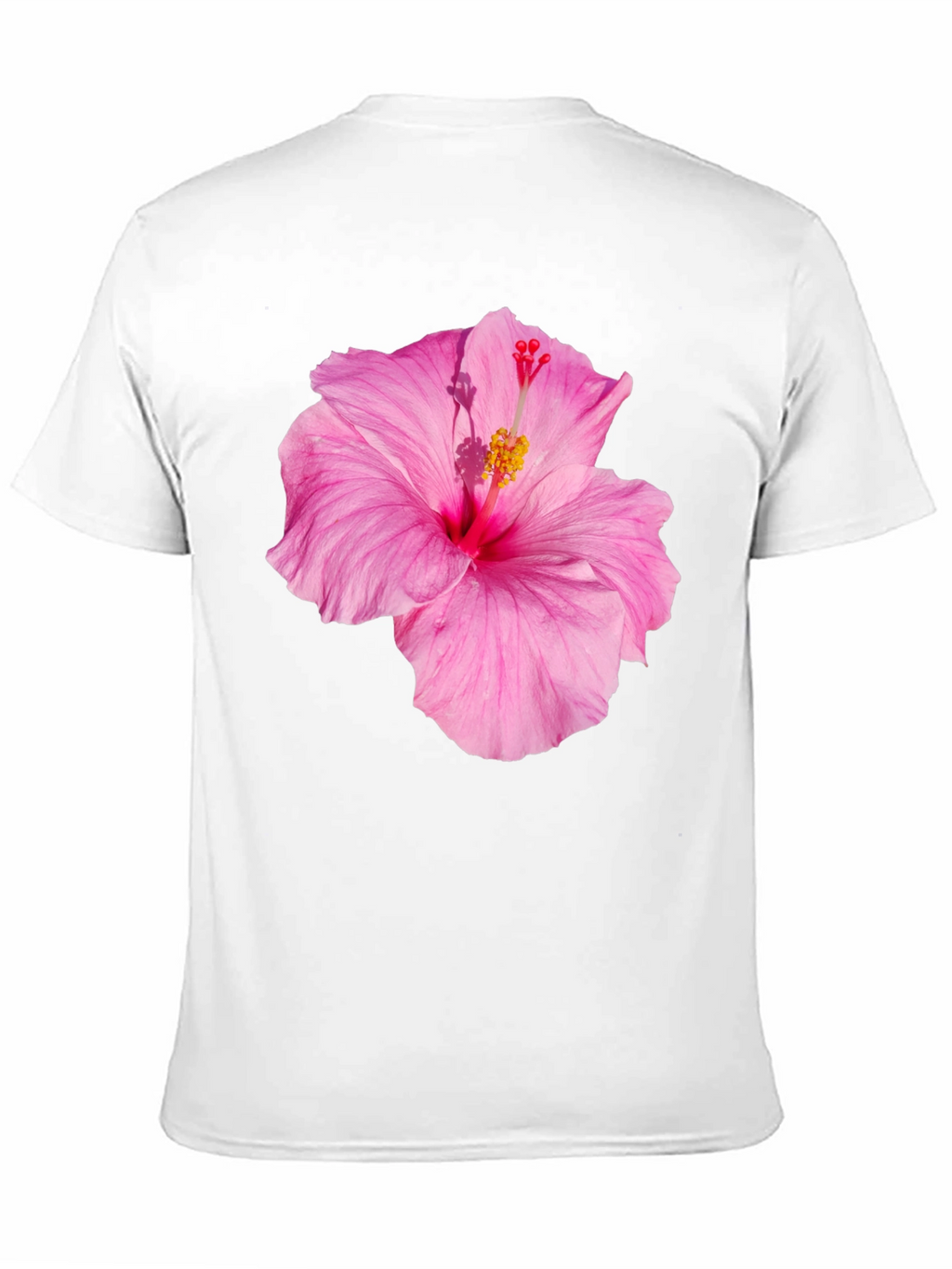 Hibiscus Flower Graphic Black T-Shirt