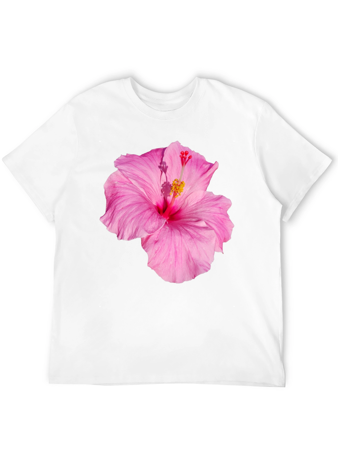 Hibiscus Flower Graphic Black T-Shirt