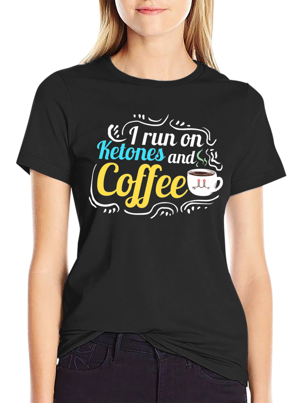 Ketones & Coffee Graphic T-Shirt - Black