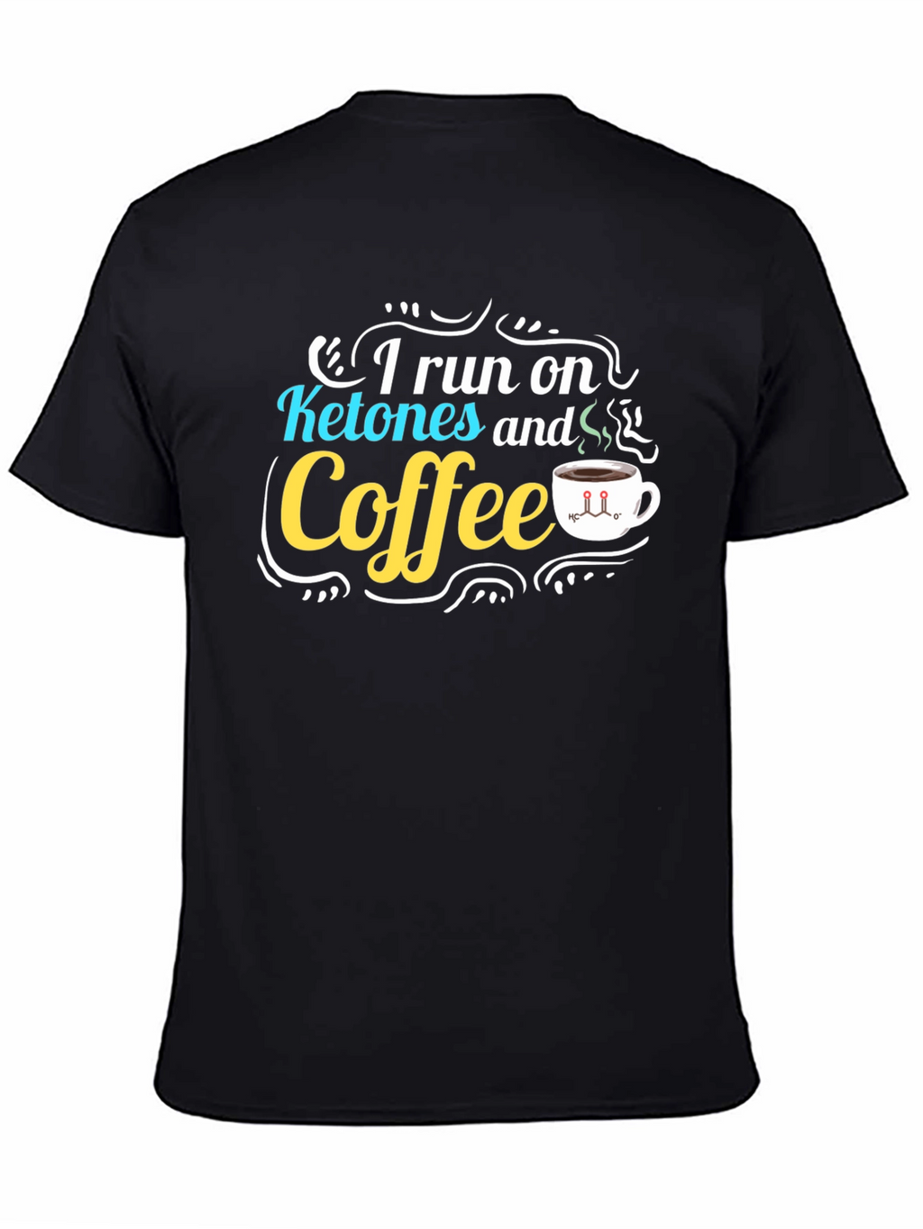 Ketones & Coffee Graphic T-Shirt - Black
