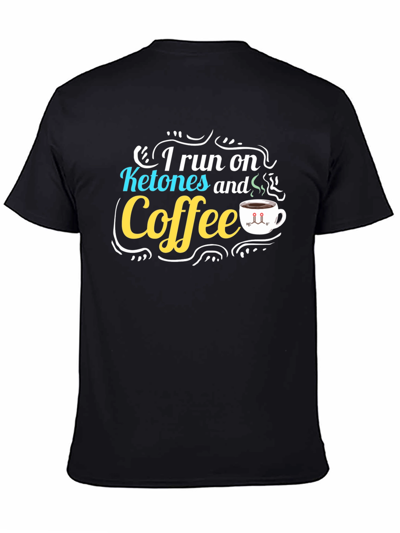 Ketones & Coffee Graphic T-Shirt - Black