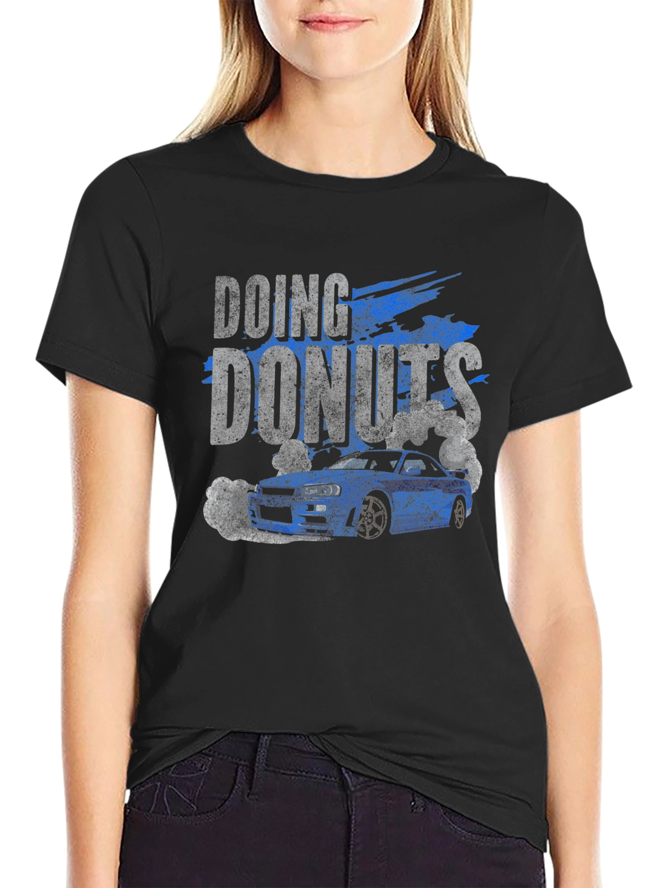 Doing Donuts Graphic T-Shirt - Black